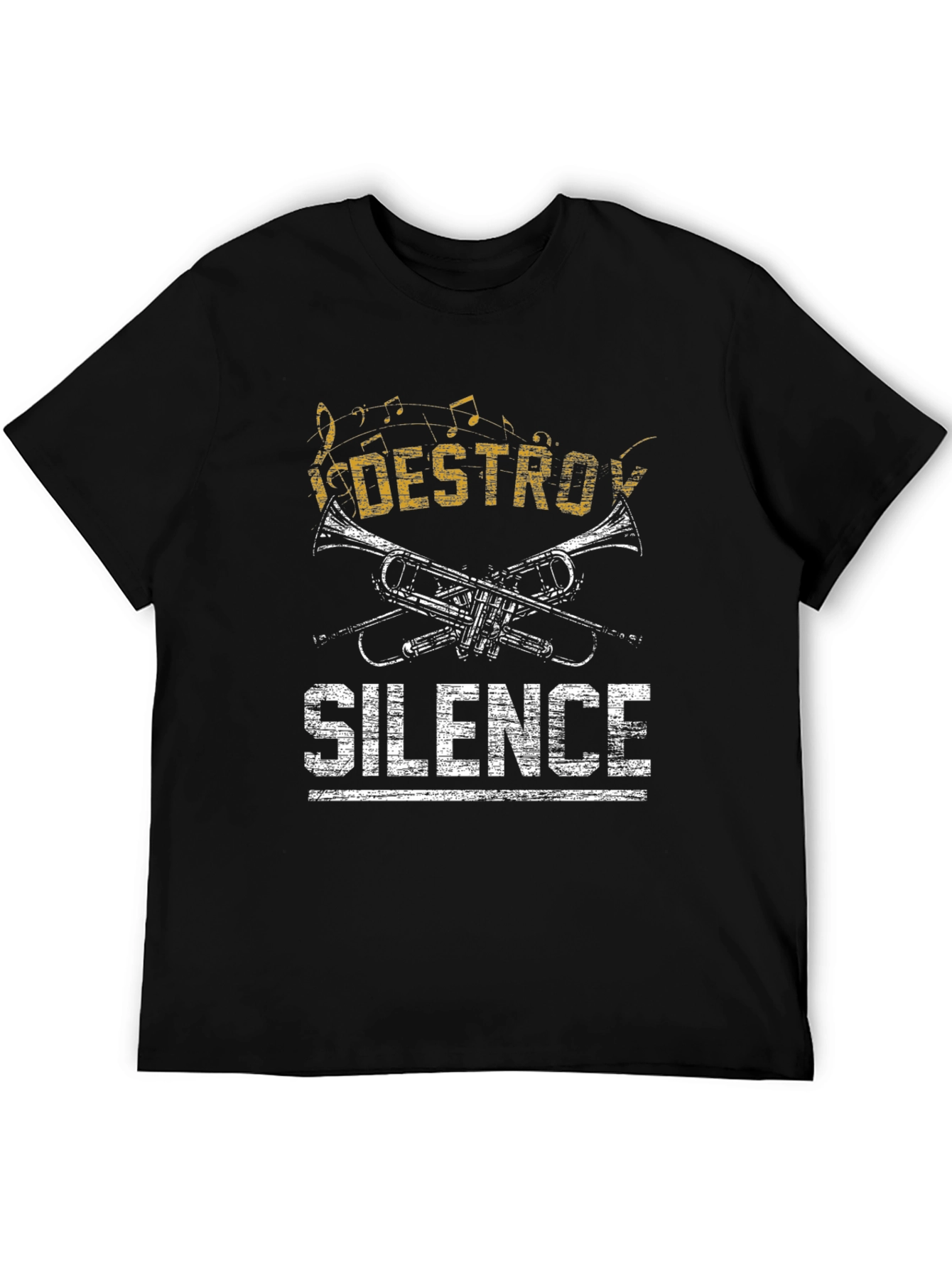 Destroy Silence Trumpet Graphic T-Shirt