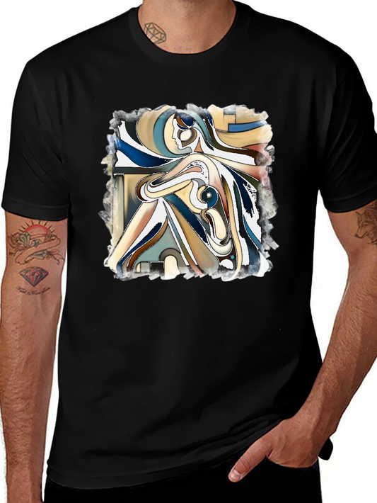 Abstract Art Graphic Tee - Modern Casual Style