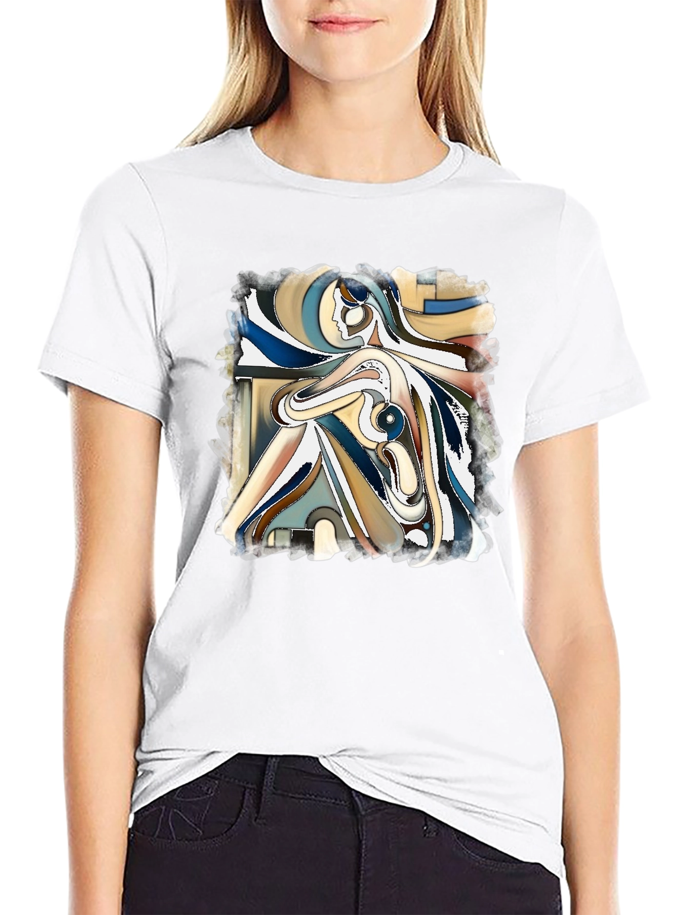 Abstract Art Graphic Tee - Modern Casual Style