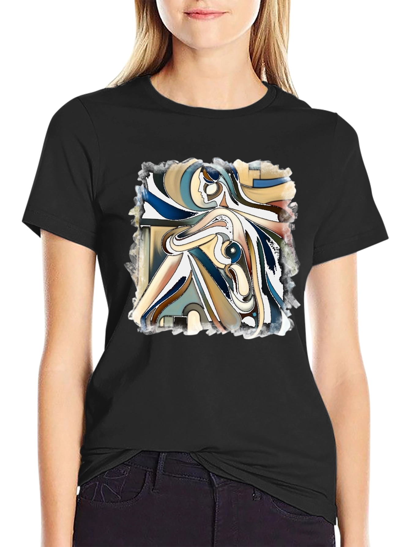 Abstract Art Graphic Tee - Modern Casual Style