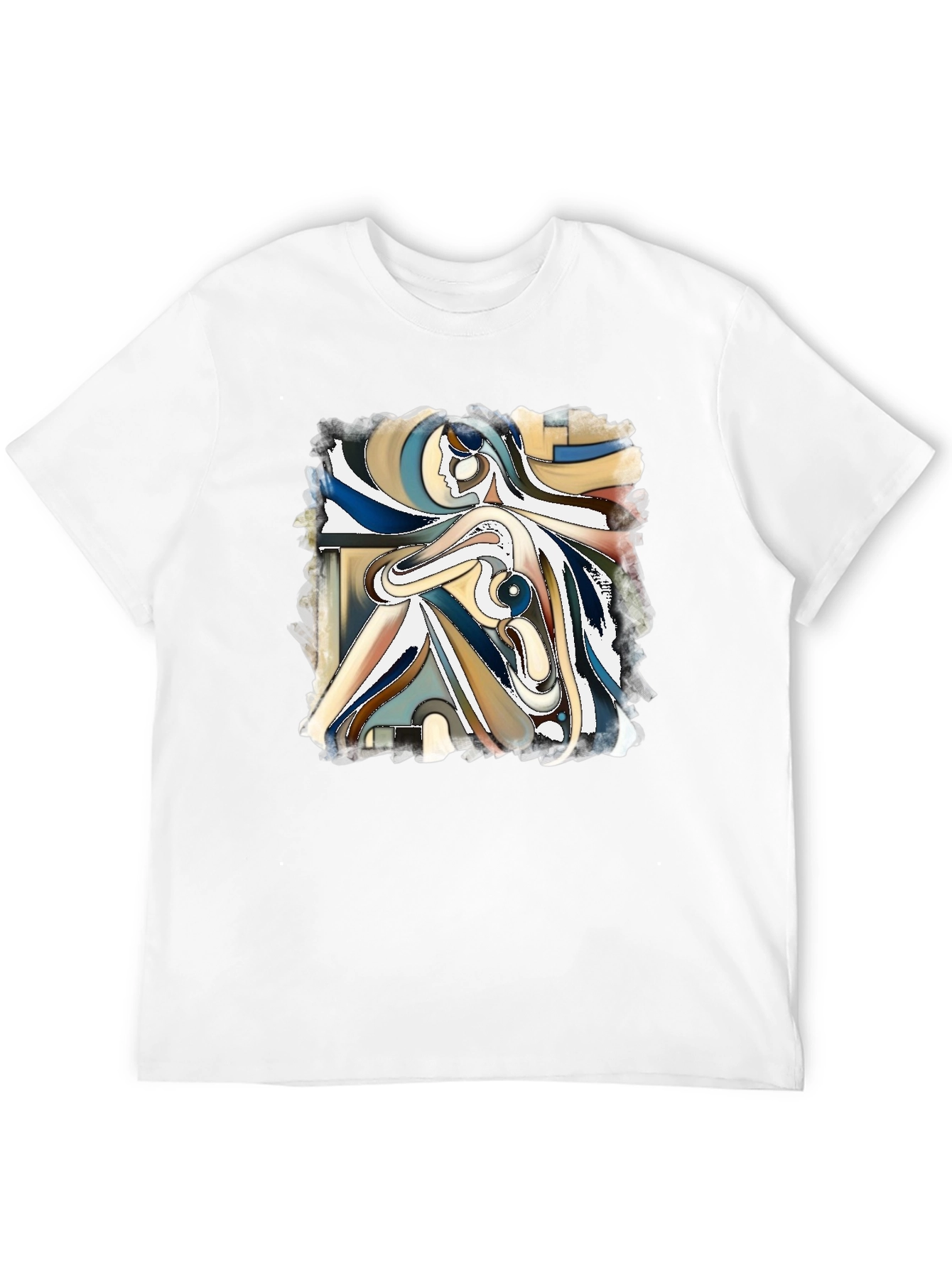 Abstract Art Graphic Tee - Modern Casual Style