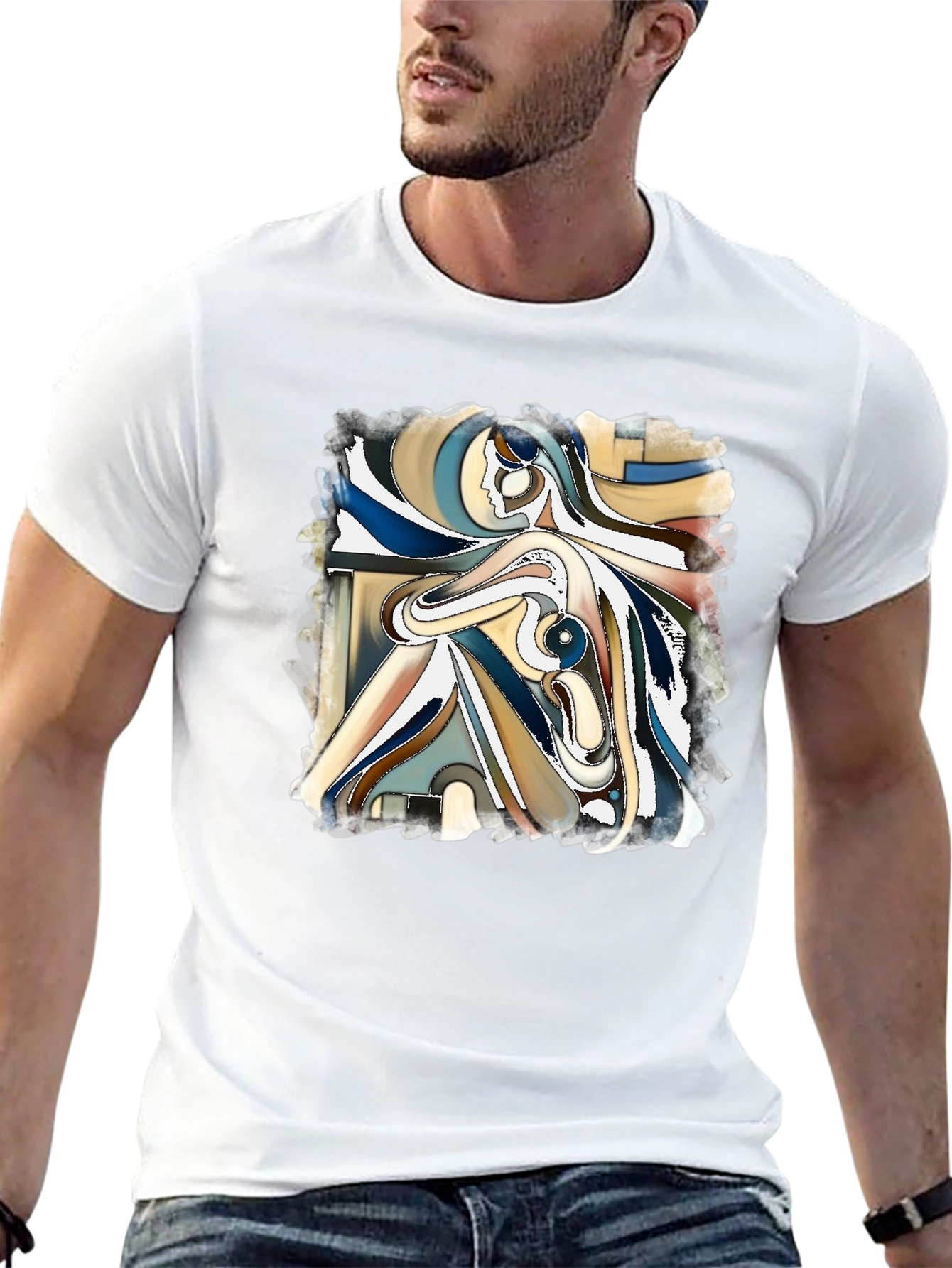 Abstract Art Graphic Tee - Modern Casual Style