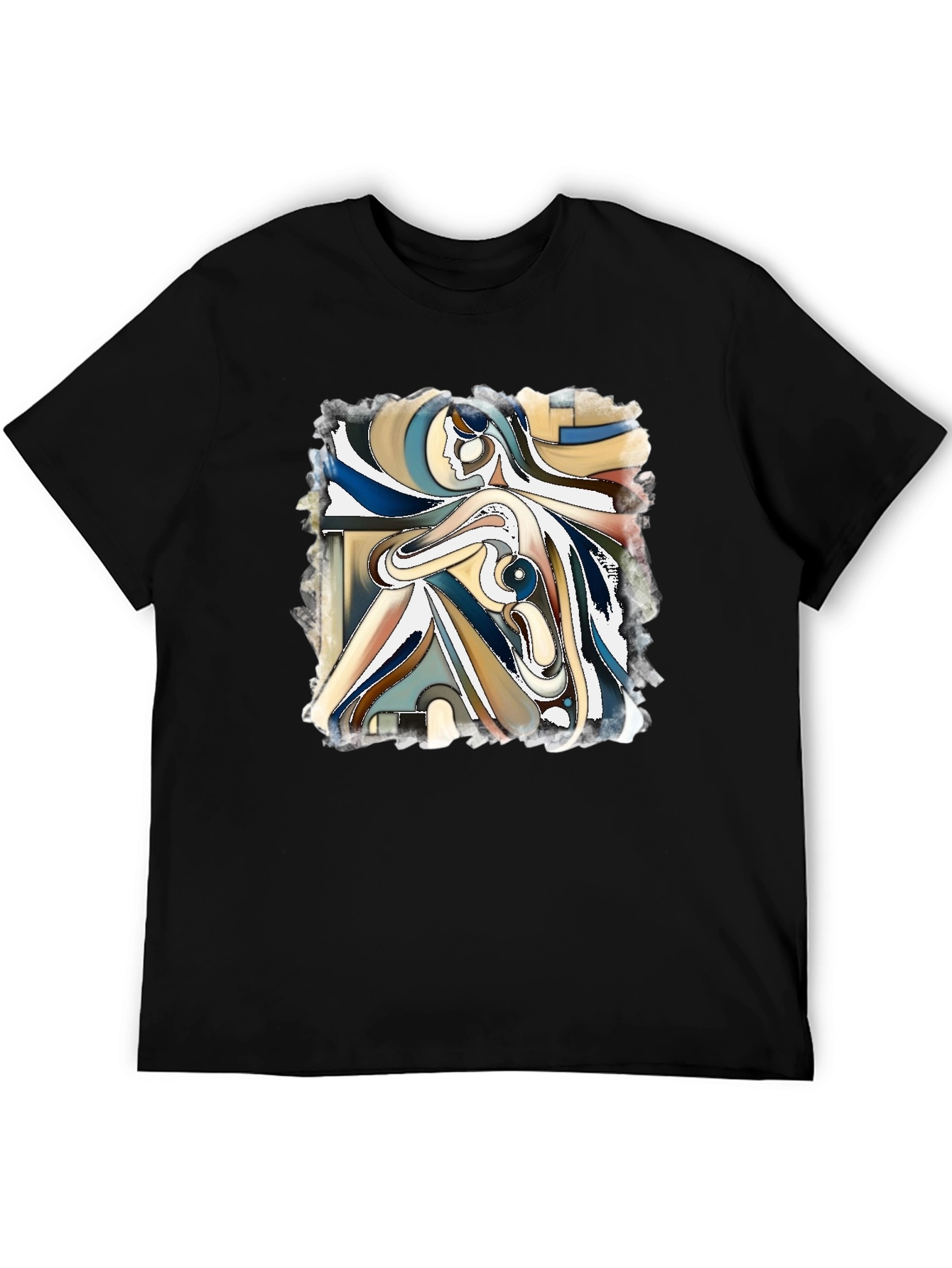 Abstract Art Graphic Tee - Modern Casual Style