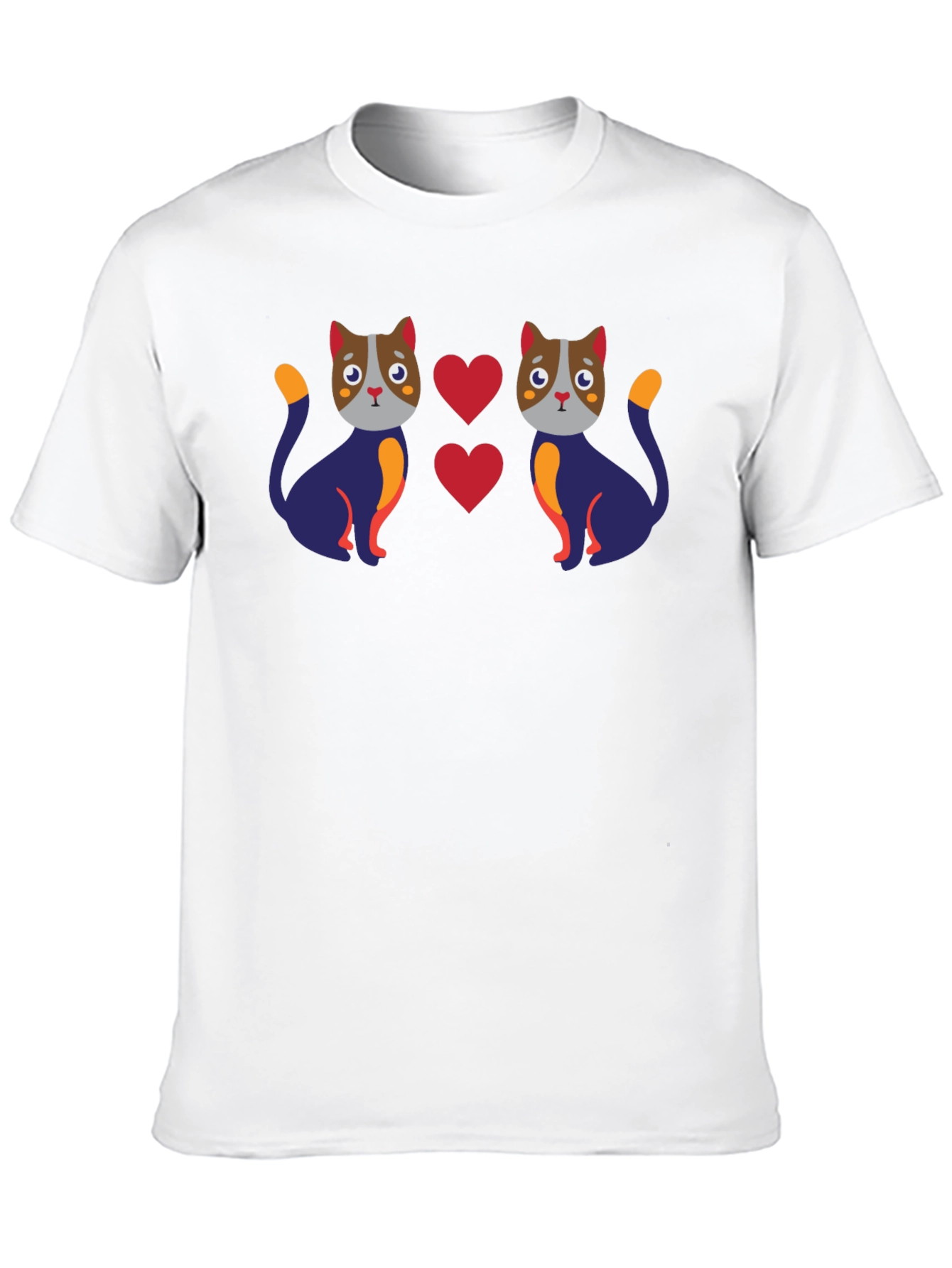 Cute Cat Lover Graphic Tee - Black