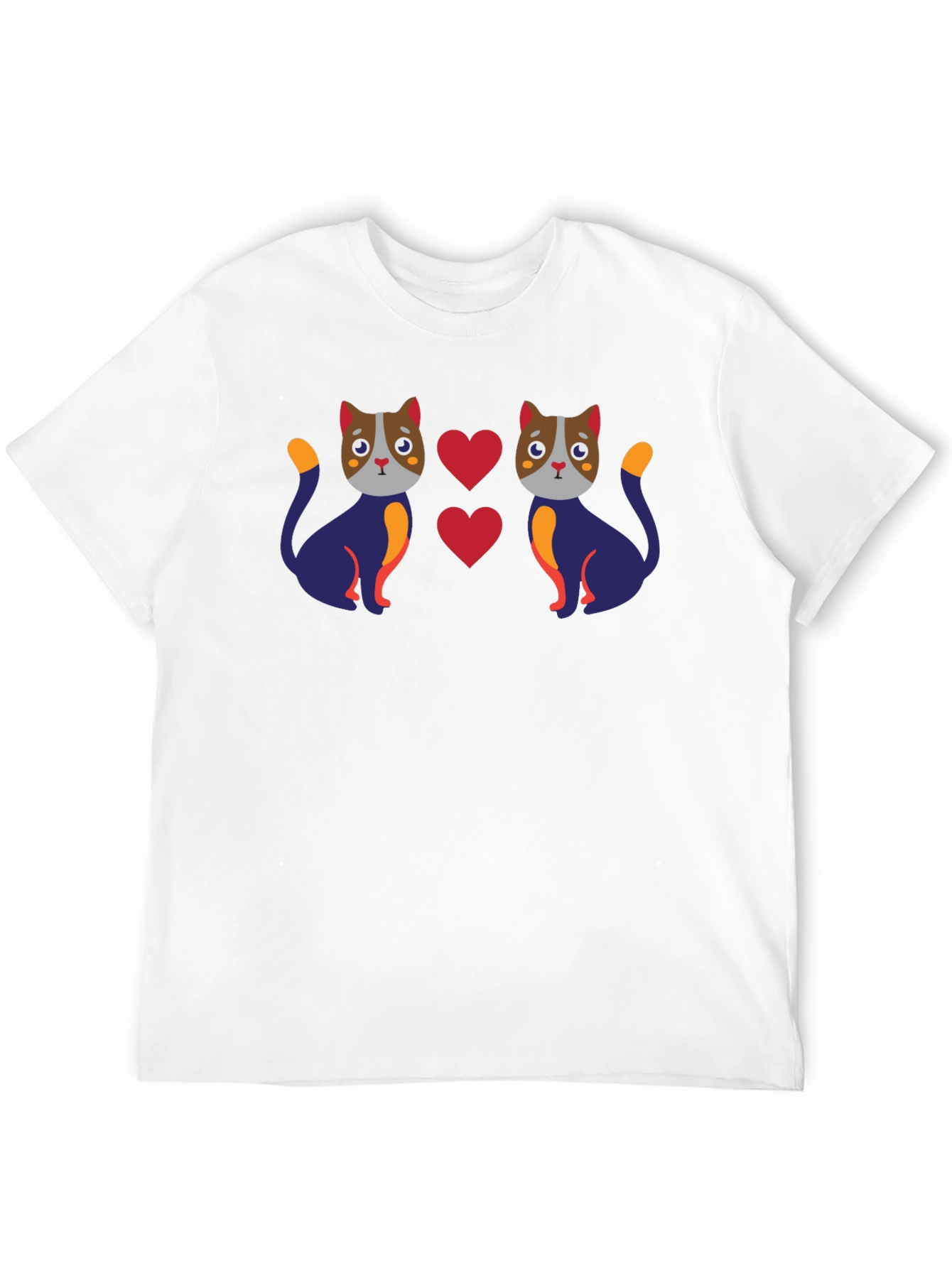 Cute Cat Lover Graphic Tee - Black