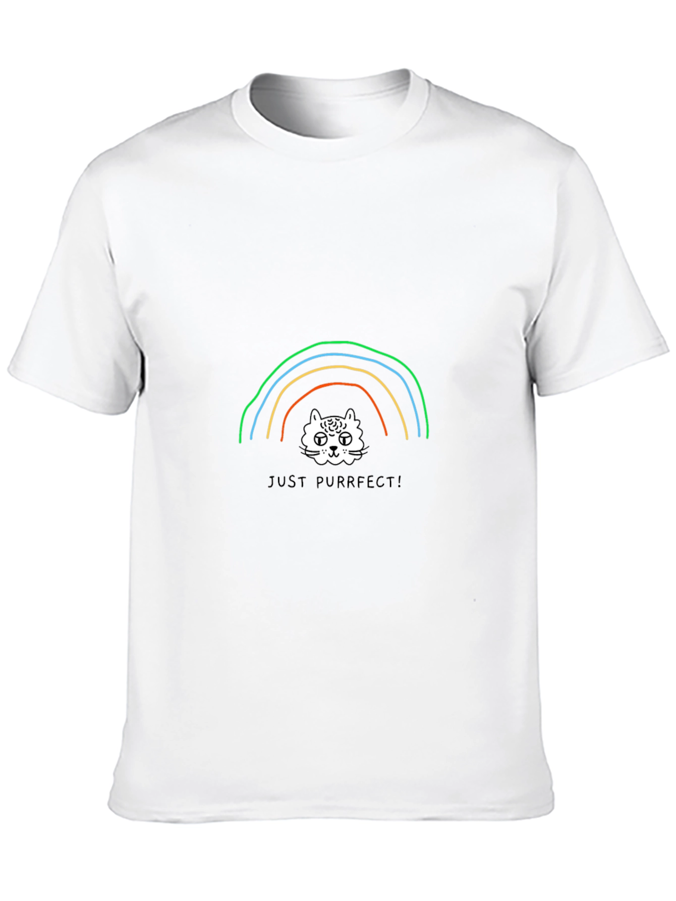 Rainbow Cat T-Shirt - Just Purrfect!