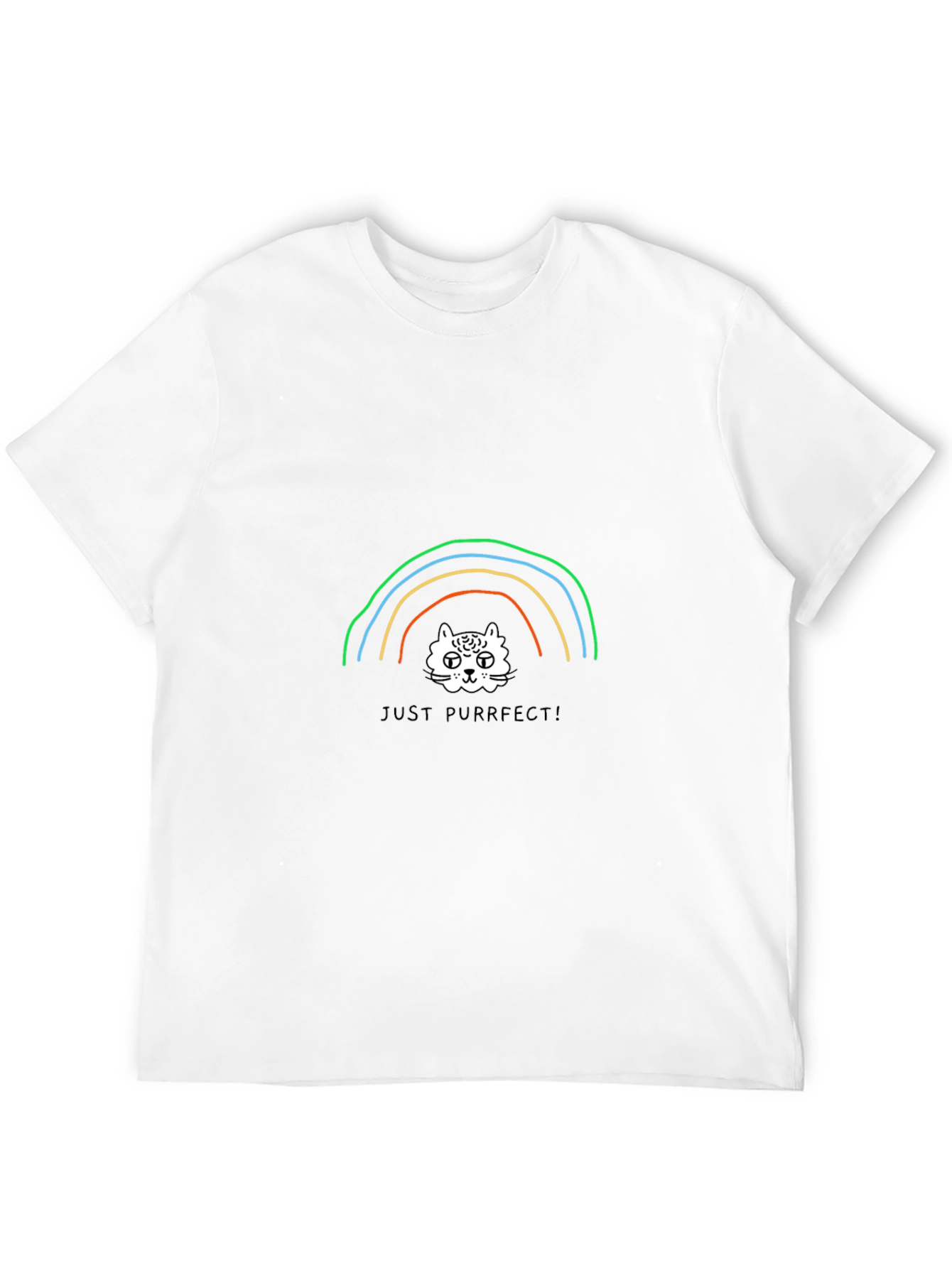 Rainbow Cat T-Shirt - Just Purrfect!