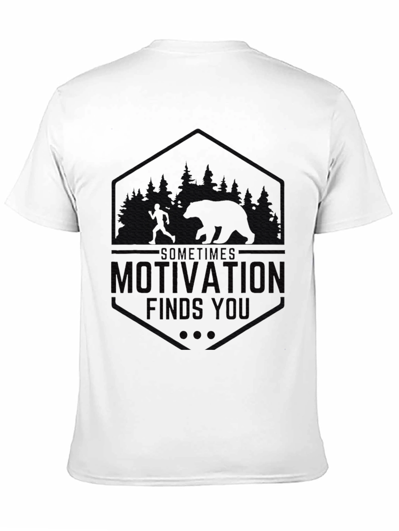 Motivation Finds You Black Graphic Tee