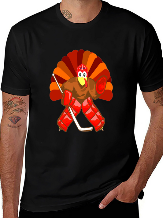 Turkey Hockey Goalie Thanksgiving T-Shirt