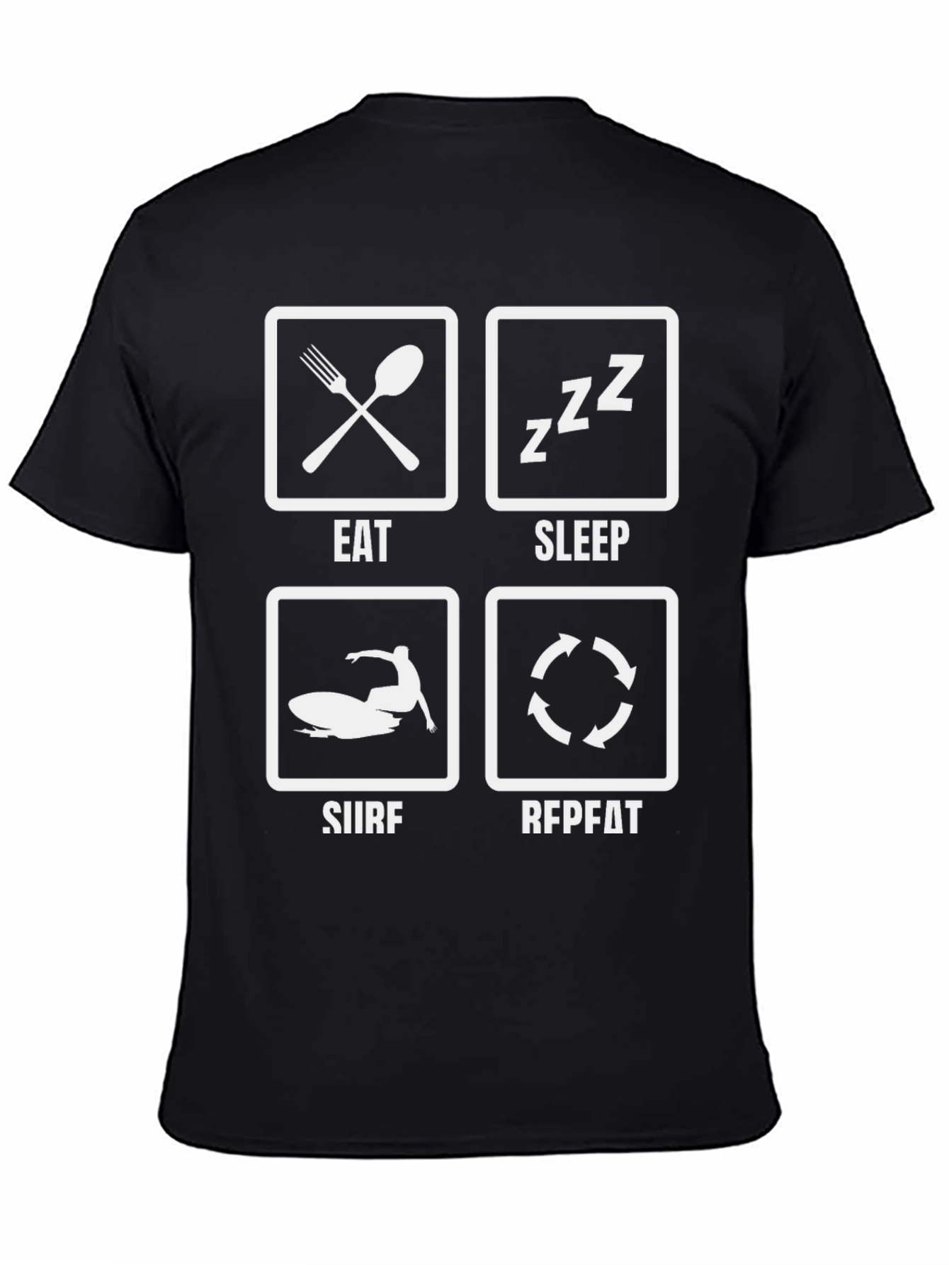 Eat Sleep Surf Repeat Graphic T-Shirt