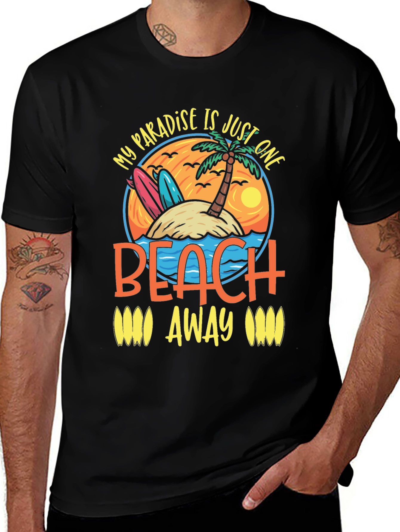 Paradise Beach T-Shirt - Island Getaway Graphic Tee