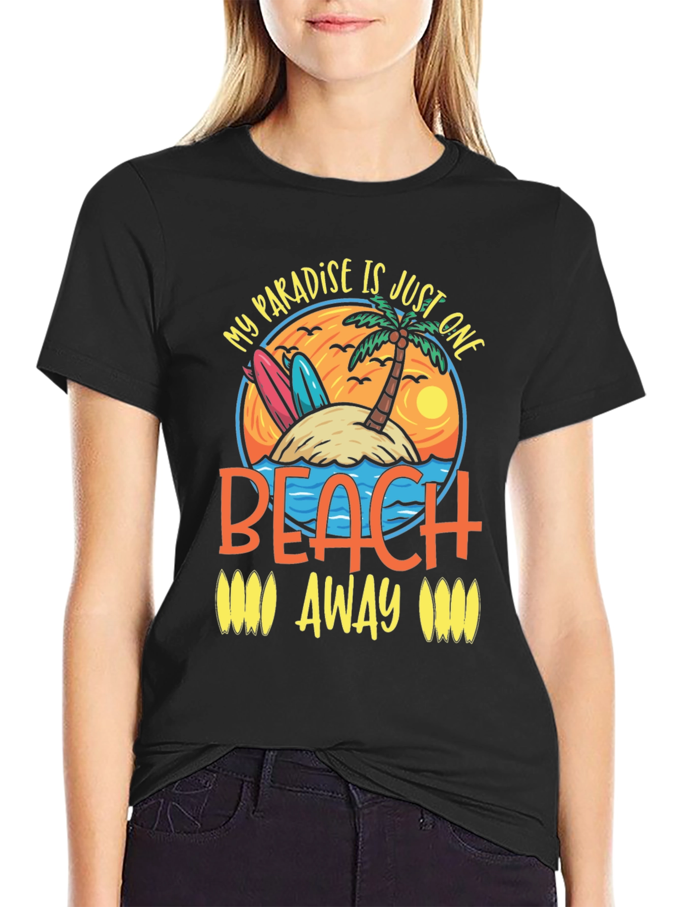 Paradise Beach T-Shirt - Island Getaway Graphic Tee