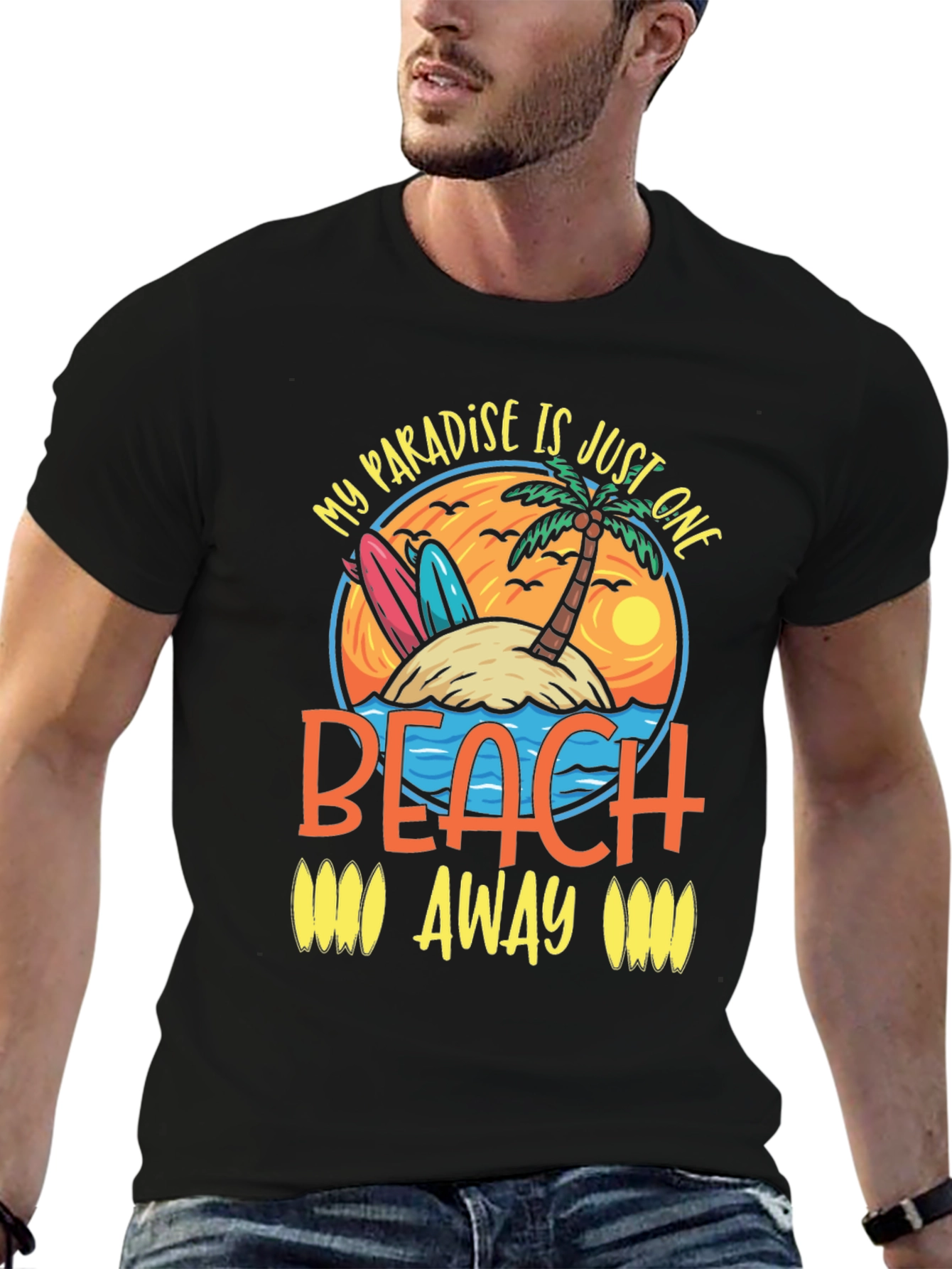 Paradise Beach T-Shirt - Island Getaway Graphic Tee