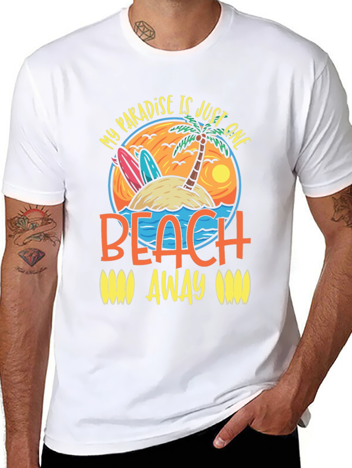 Paradise Beach T-Shirt - Island Getaway Graphic Tee