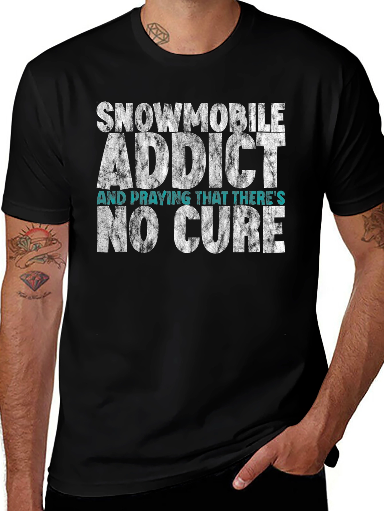 Snowmobile Addict T-Shirt - No Cure Wanted!