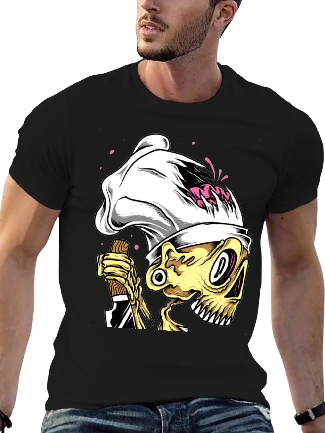Chef Skeleton Graphic T-Shirt