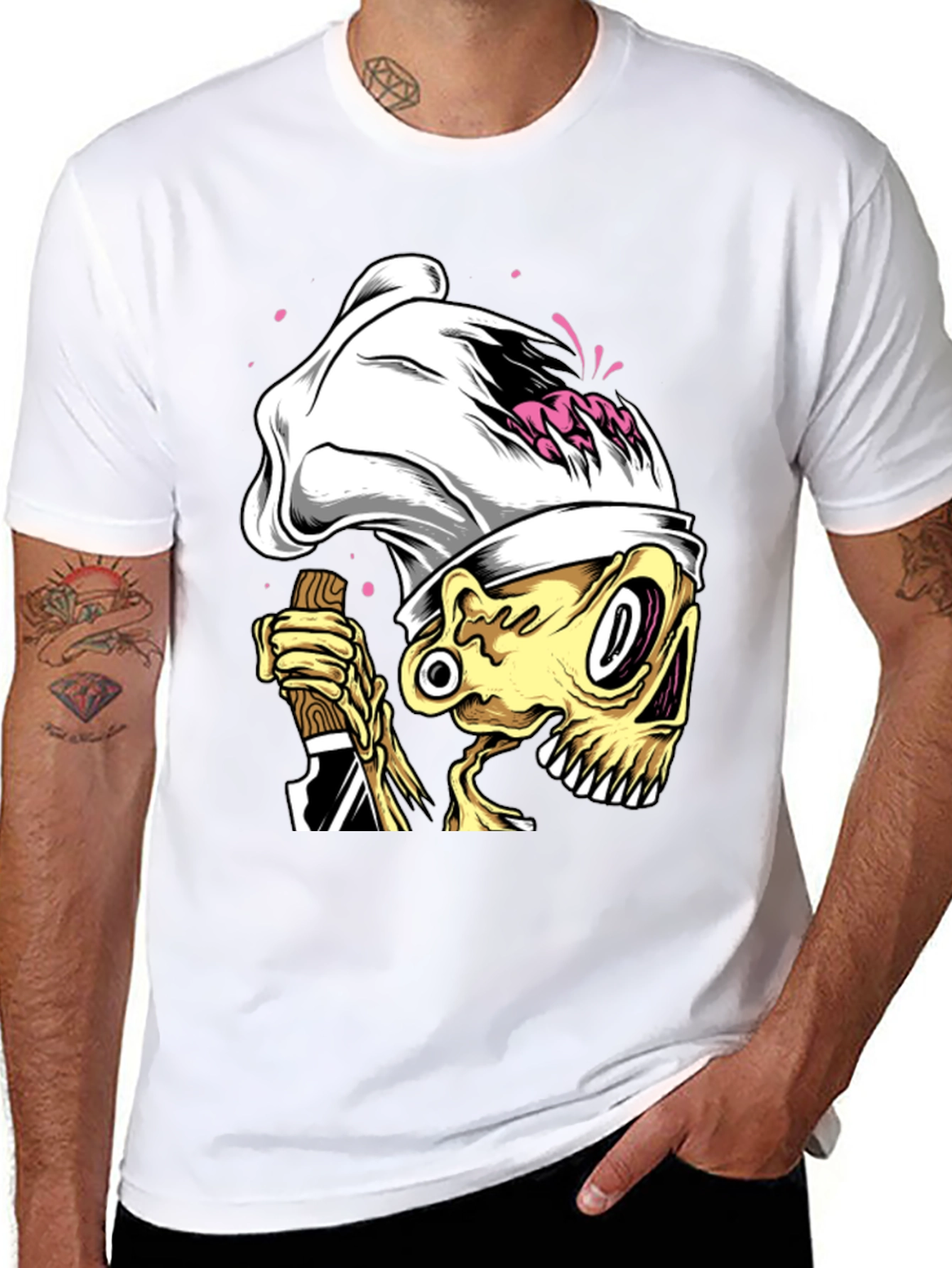 Chef Skeleton Graphic T-Shirt