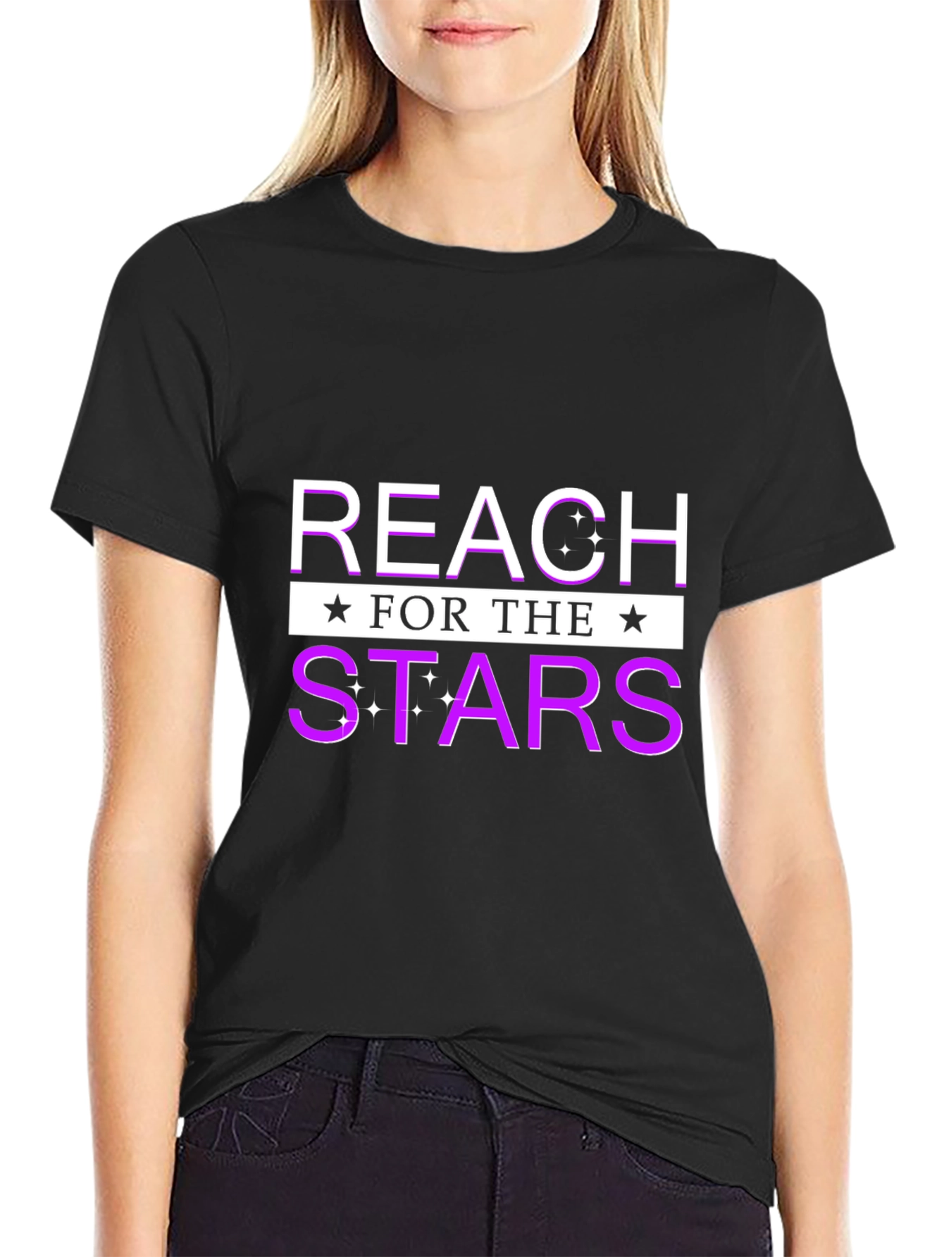Reach For The Stars Black T-Shirt