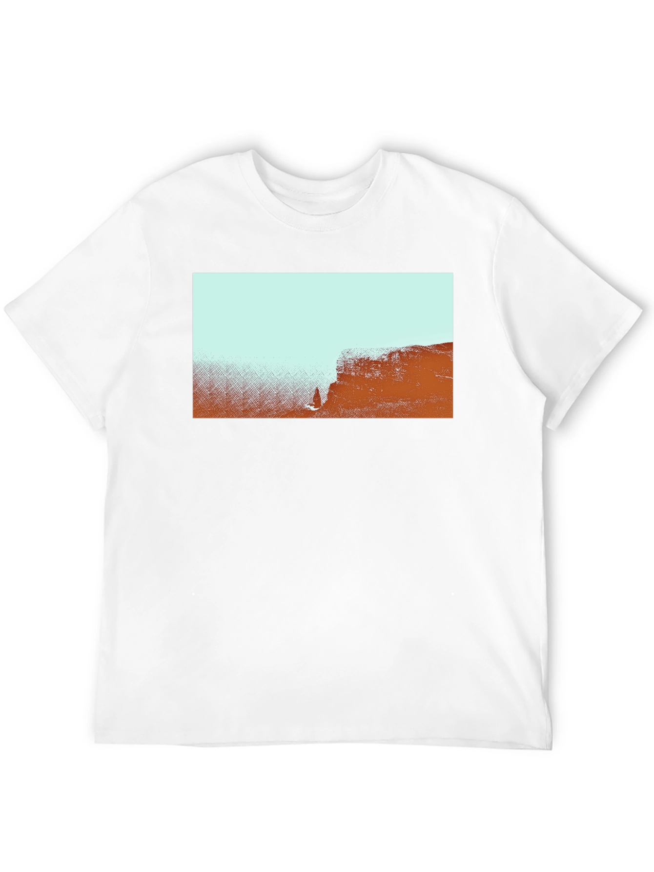 Abstract Landscape Graphic Tee - Black
