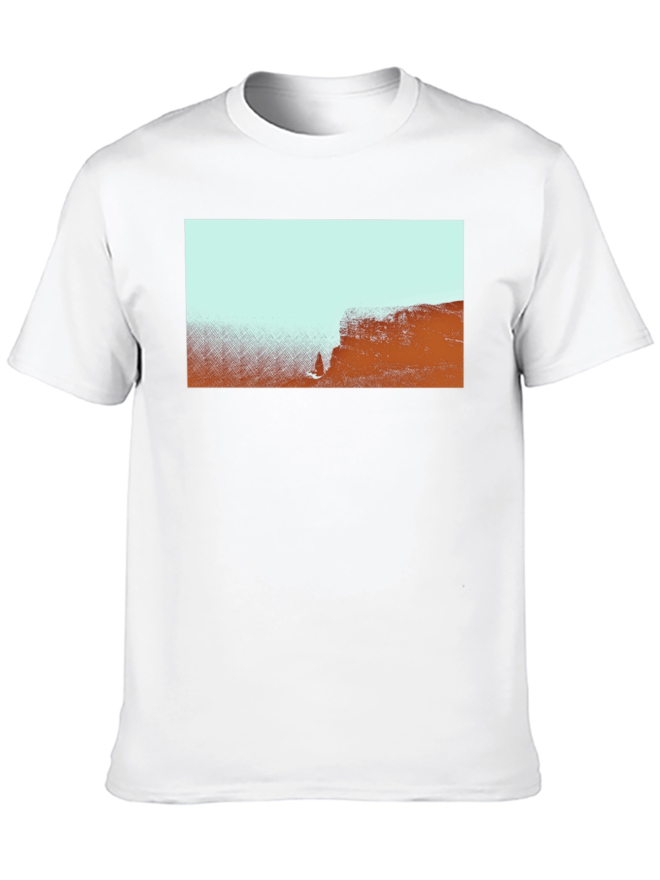 Abstract Landscape Graphic Tee - Black