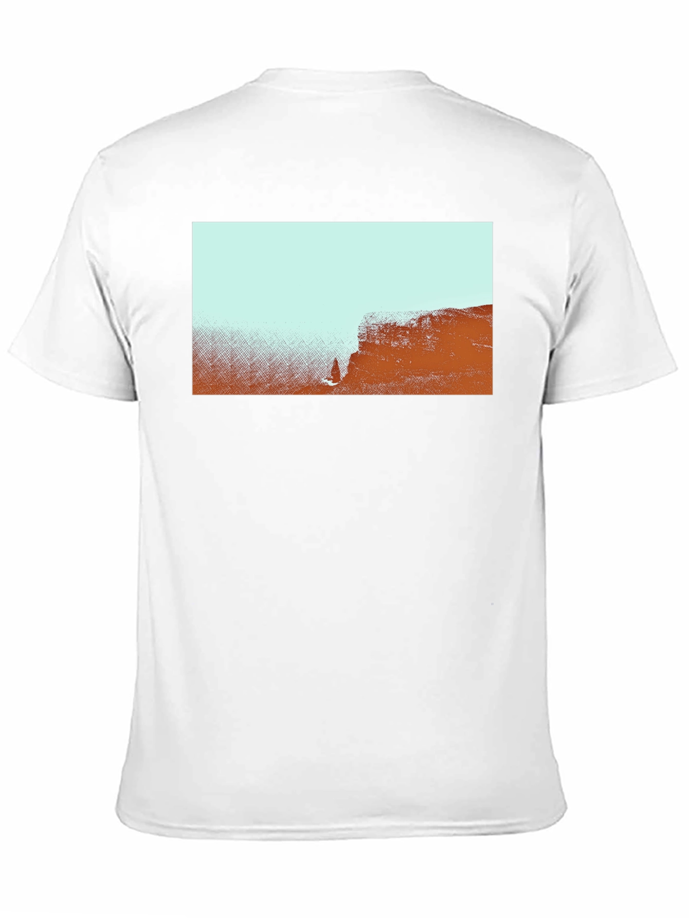 Abstract Landscape Graphic Tee - Black