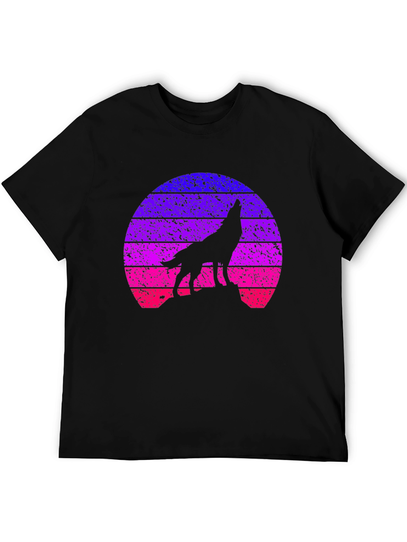 Retro Wolf Sunset T-Shirt