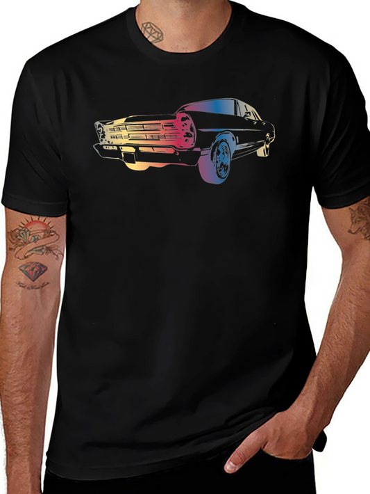 Classic Car Graphic T-Shirt - Retro Style