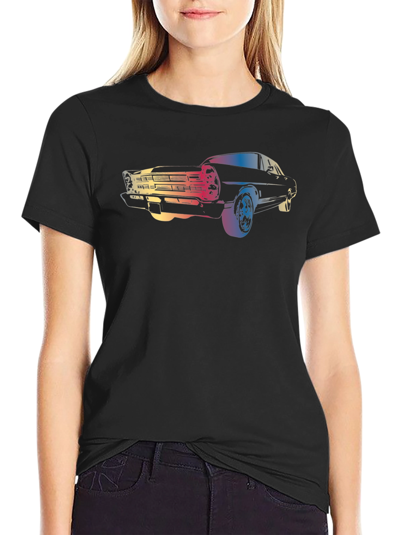 Classic Car Graphic T-Shirt - Retro Style