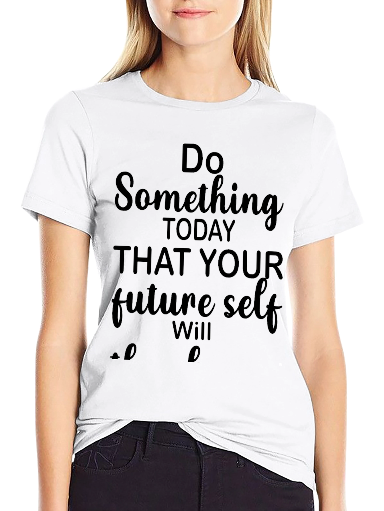 Motivational Do Something Black T-Shirt
