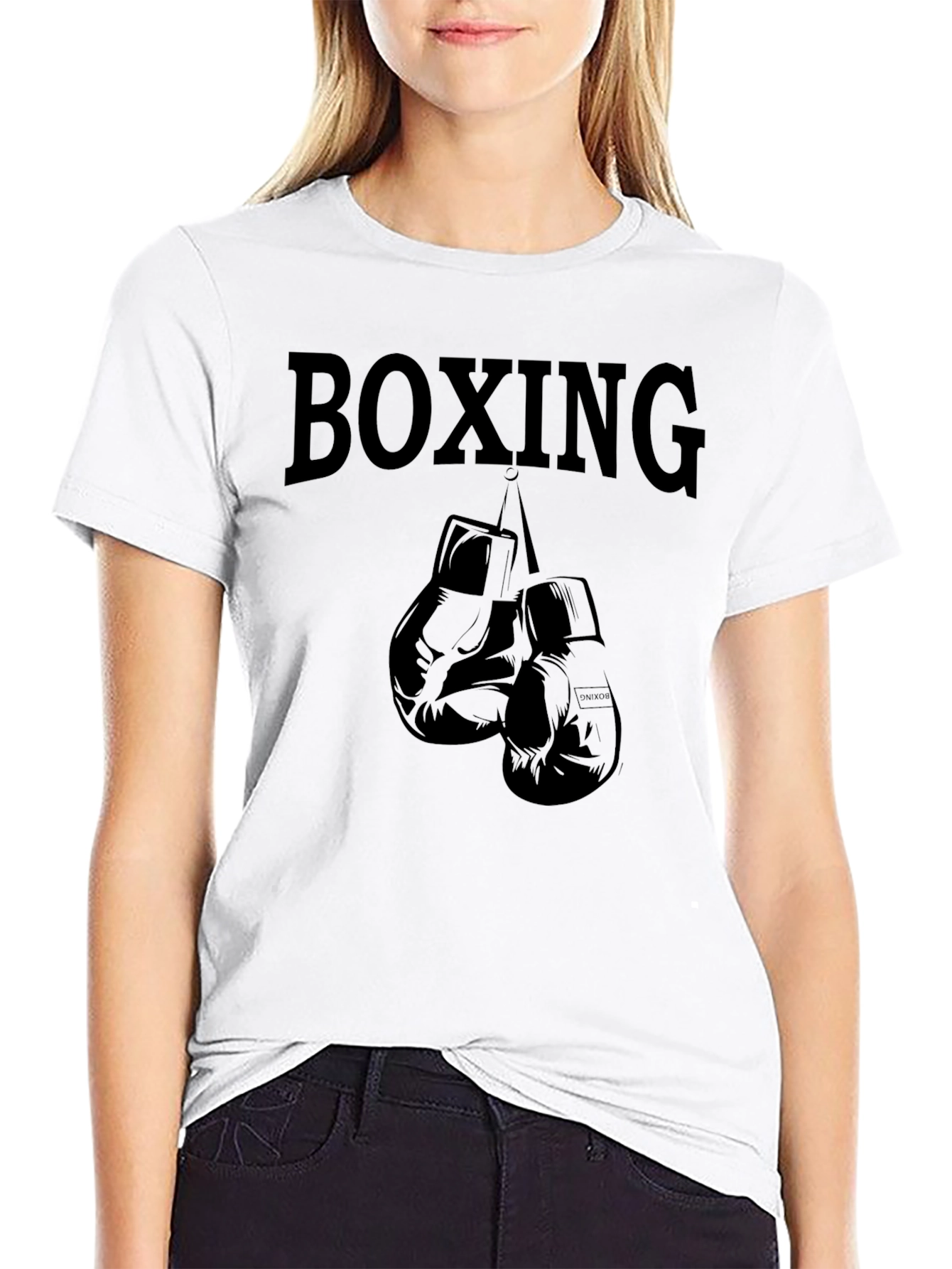 Boxing Gloves Graphic T-Shirt - Black