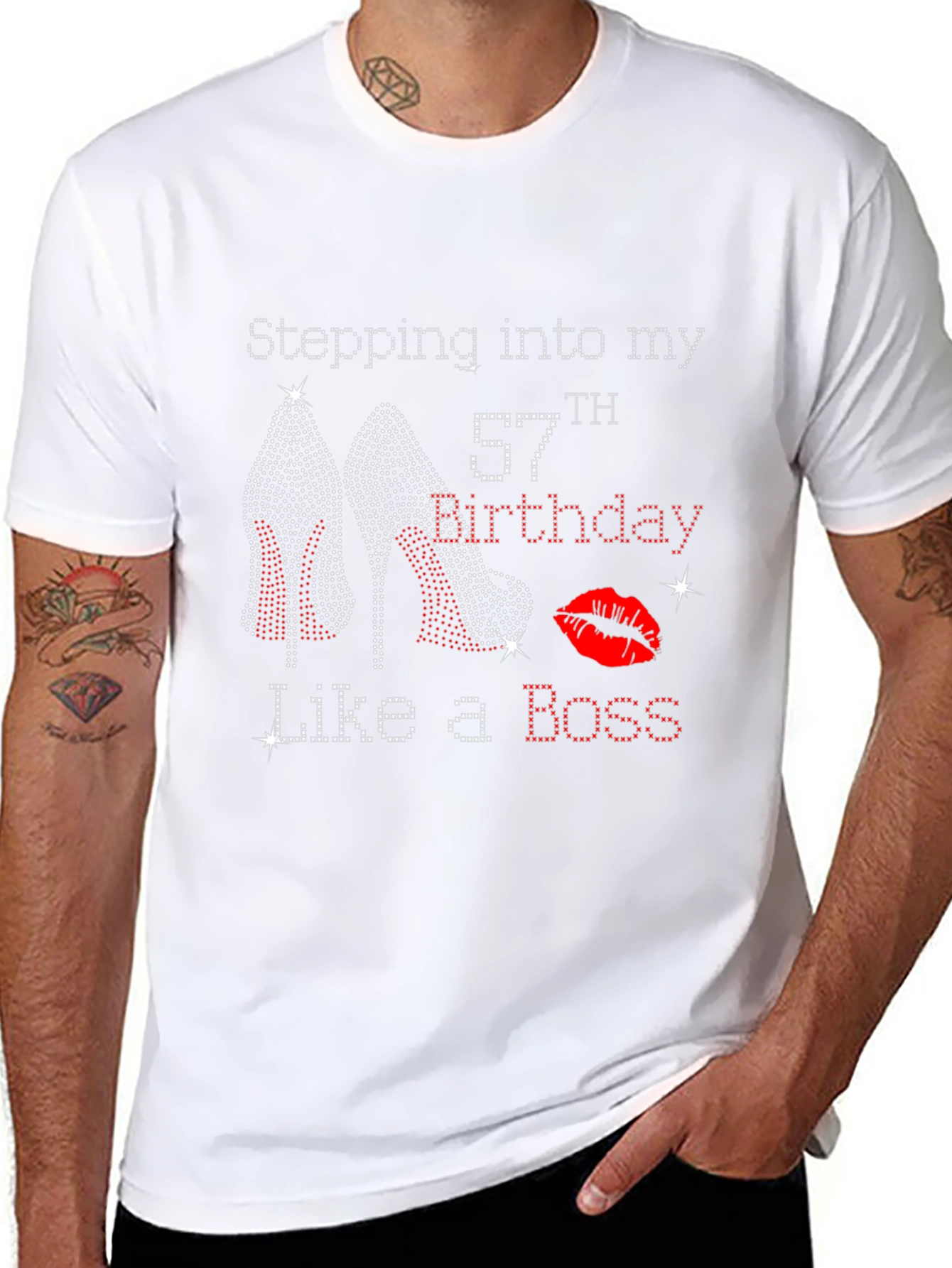 Stepping Into My 57th Birthday Like a Boss T-Shirt