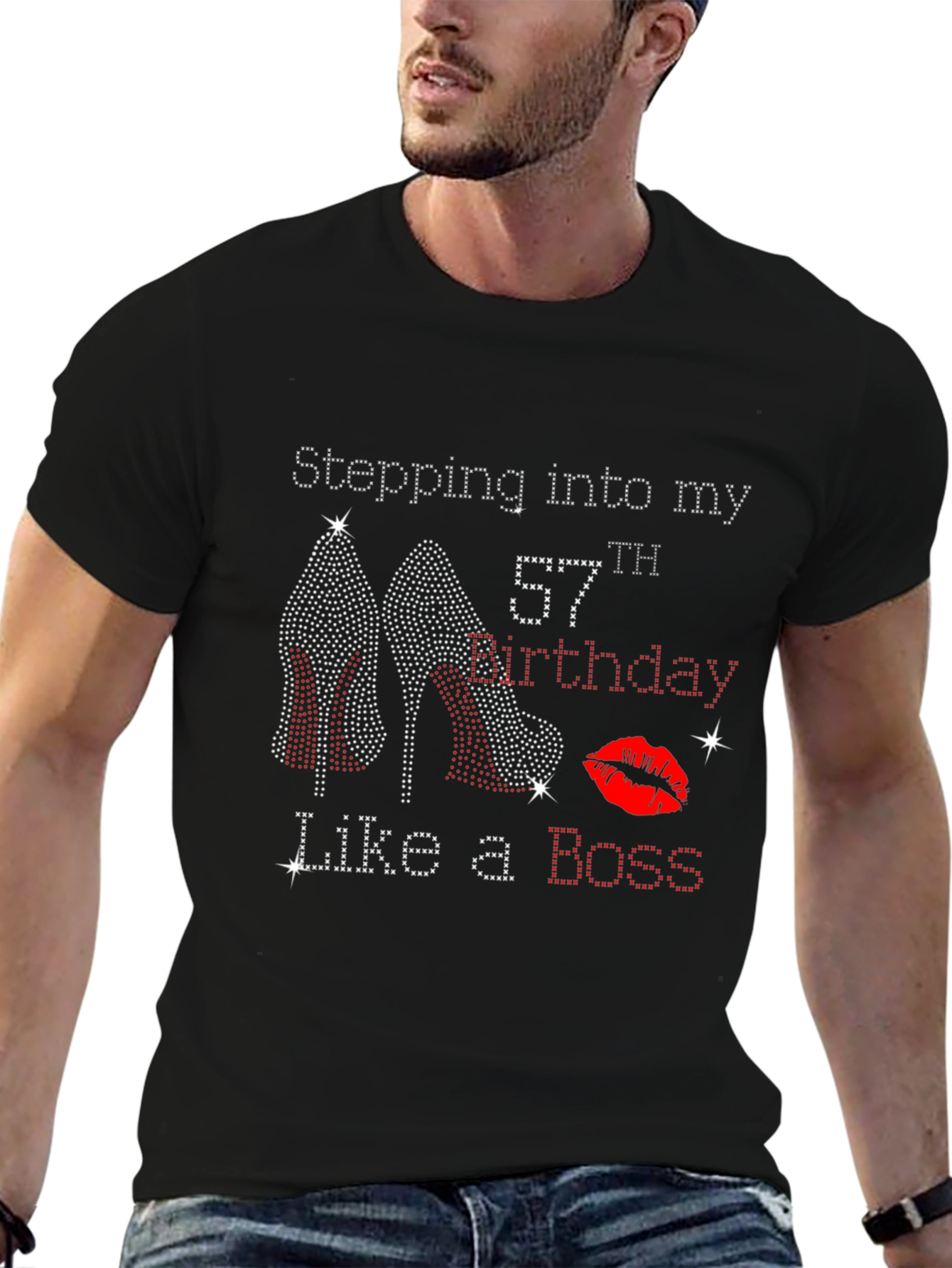 Stepping Into My 57th Birthday Like a Boss T-Shirt