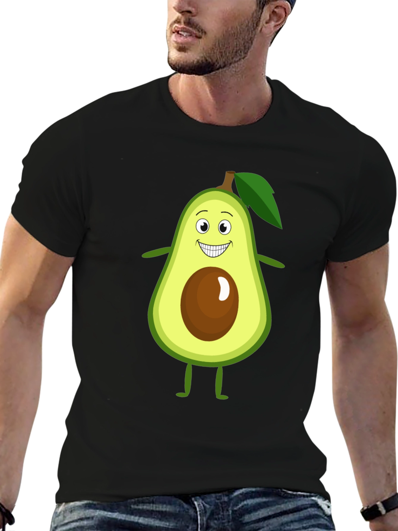 Funny Avocado Cartoon Graphic T-Shirt