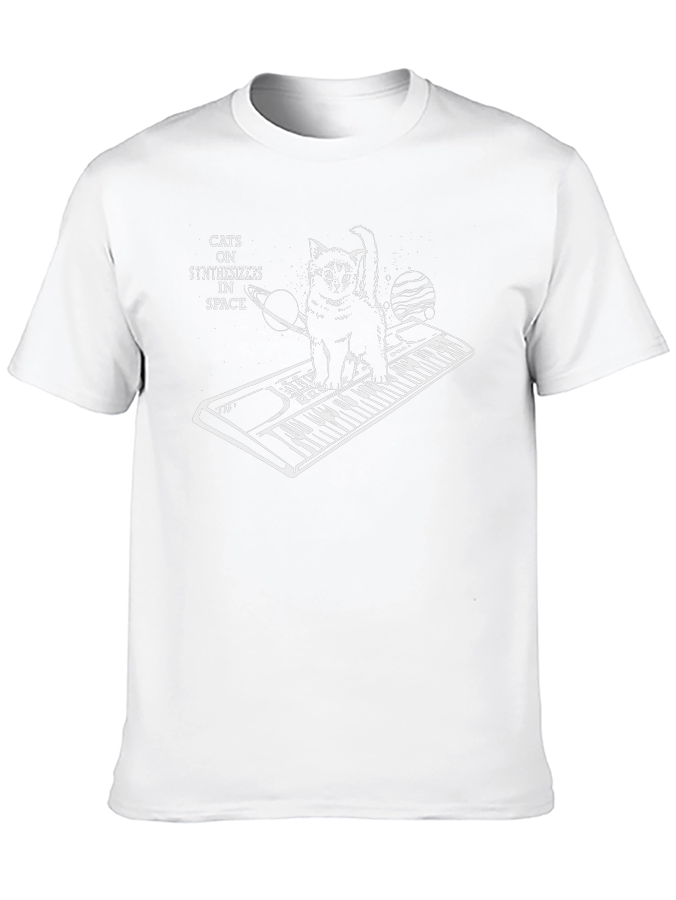 Cats on Synthesizers in Space Graphic T-Shirt
