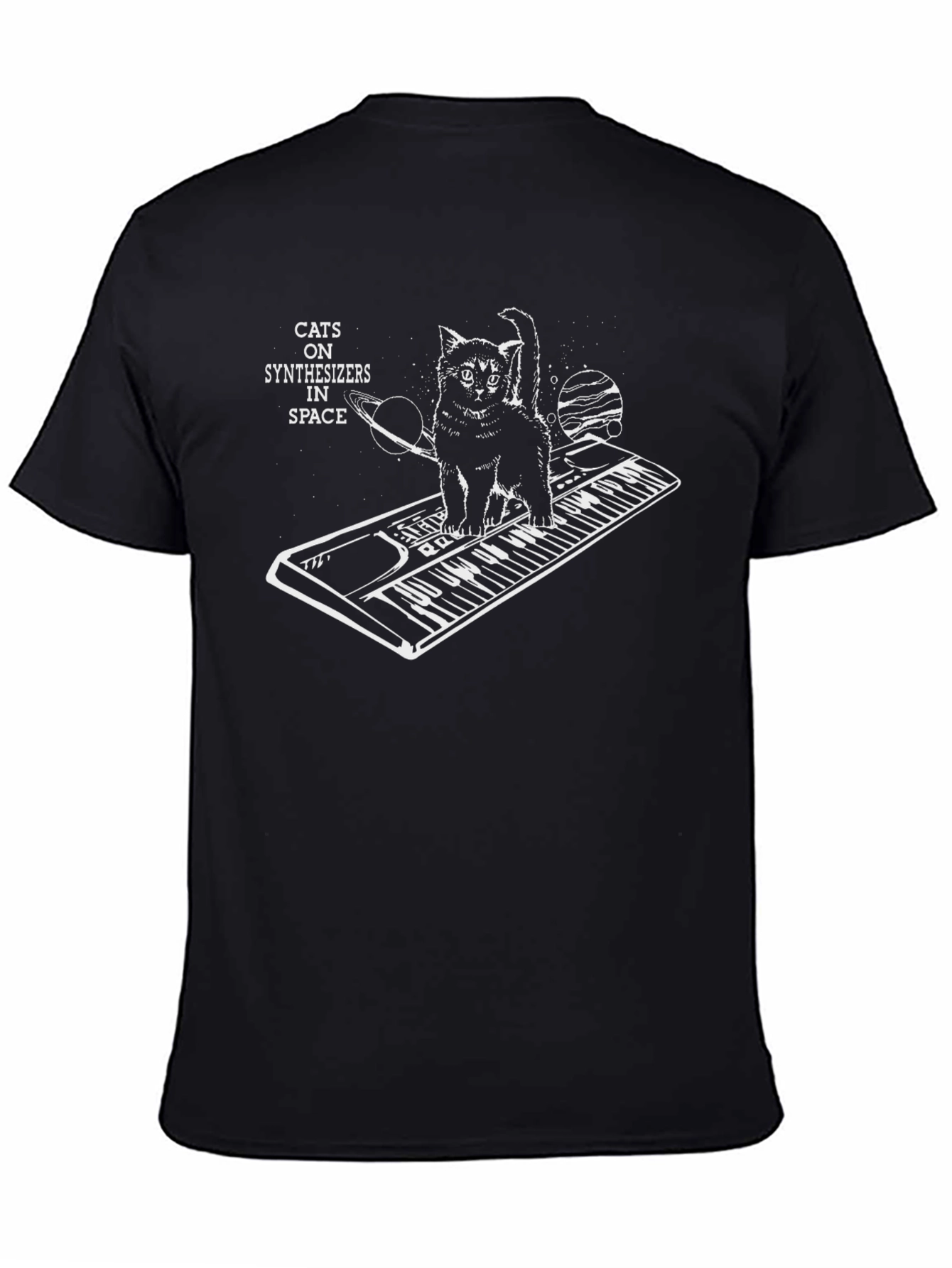 Cats on Synthesizers in Space Graphic T-Shirt