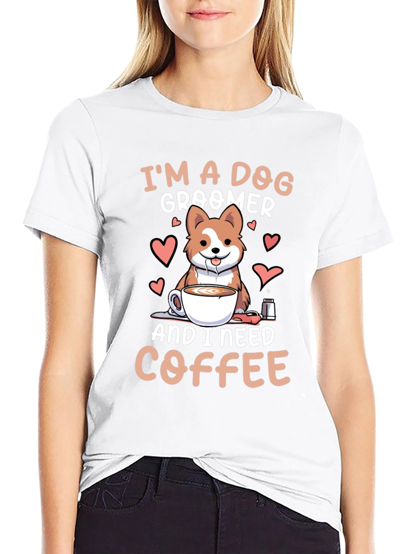 Dog Groomer & Coffee Lover T-Shirt