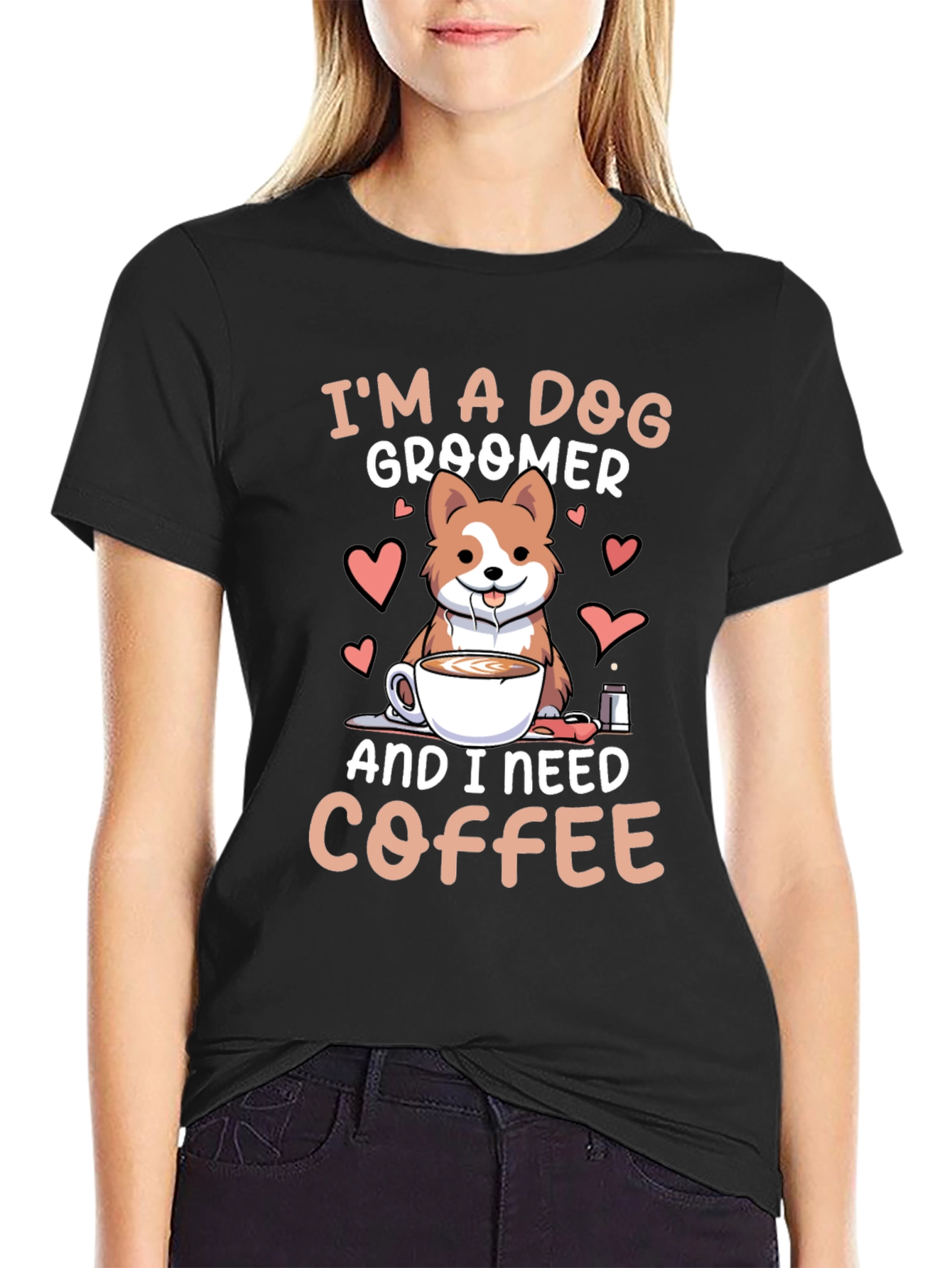 Dog Groomer & Coffee Lover T-Shirt