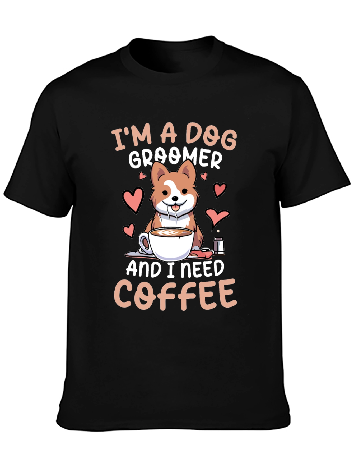 Dog Groomer & Coffee Lover T-Shirt