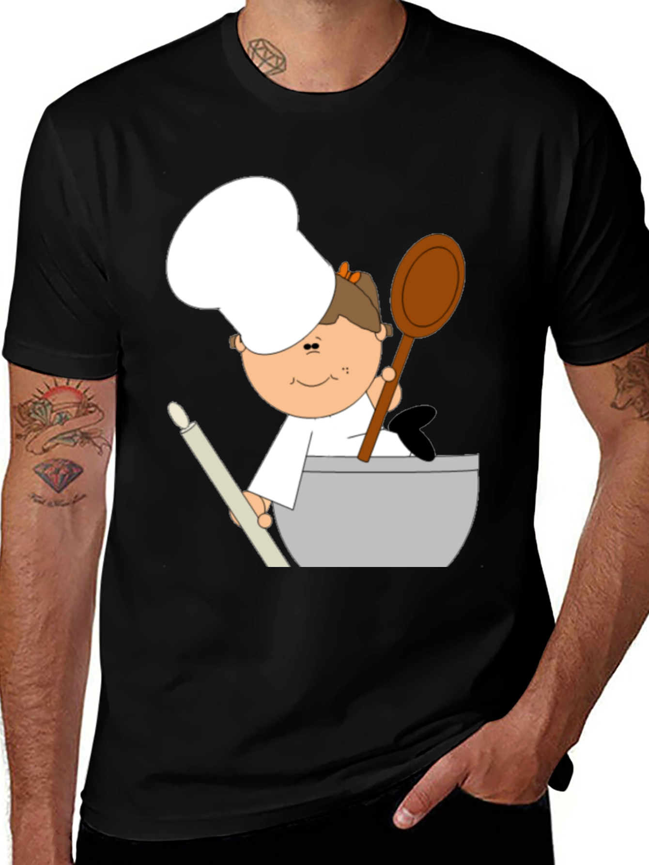 Cartoon Baker Graphic Tee - Unisex Soft Cotton Shirt