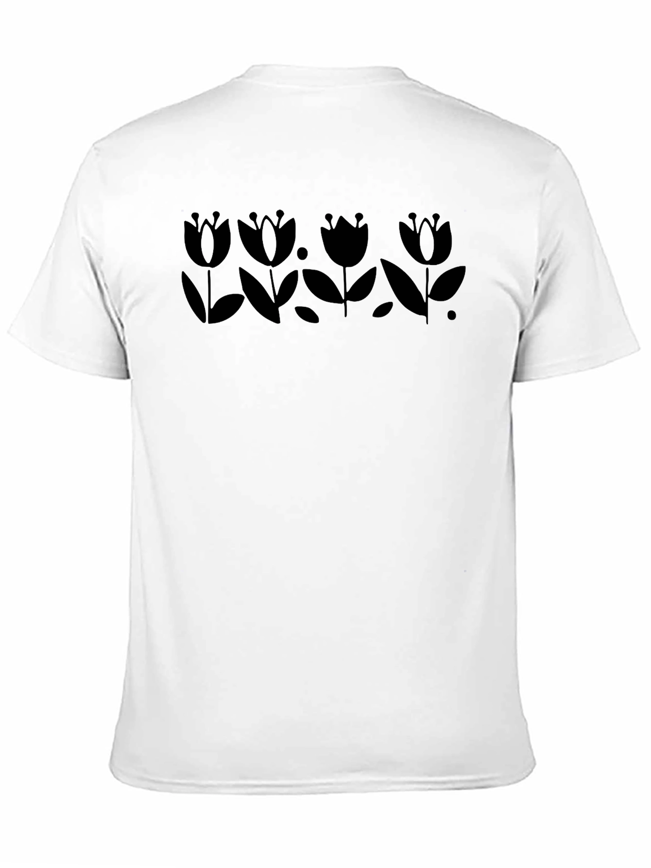 Black Tulip Graphic Tee - Stylish & Unique Design