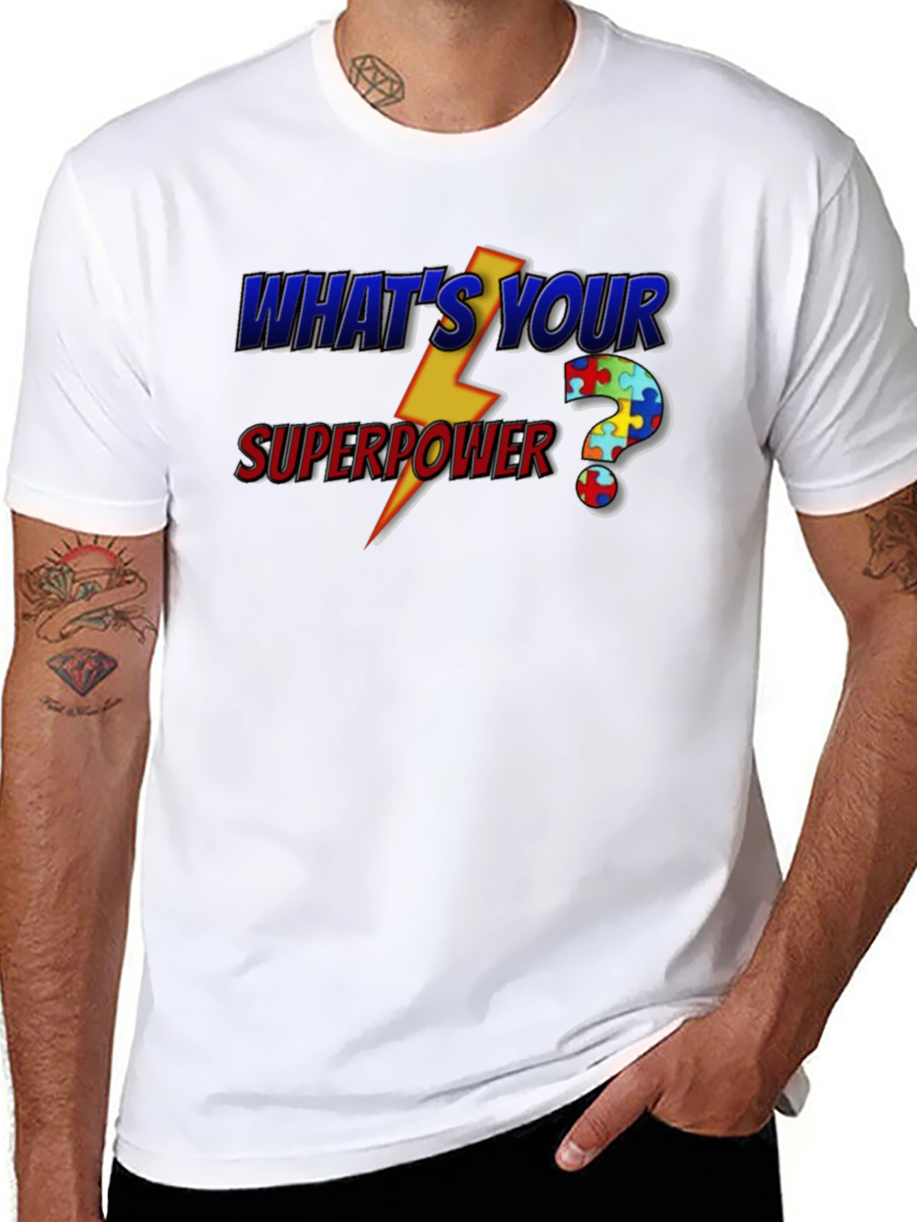 Whats Your Superpower Autism Awareness T-Shirt