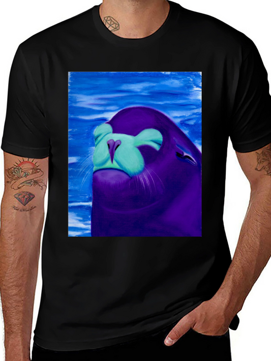 Seal Painting Black T-Shirt