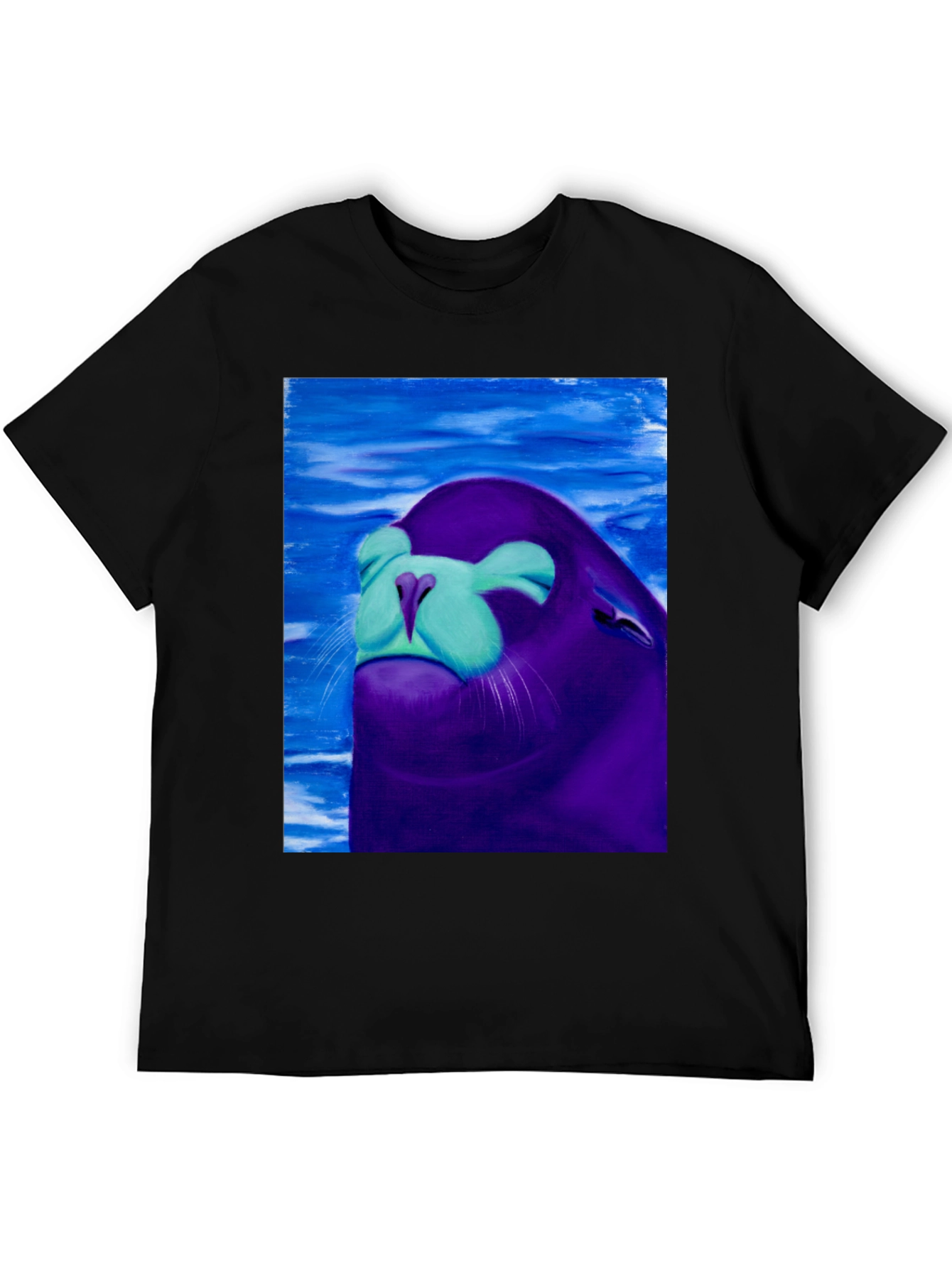Seal Painting Black T-Shirt