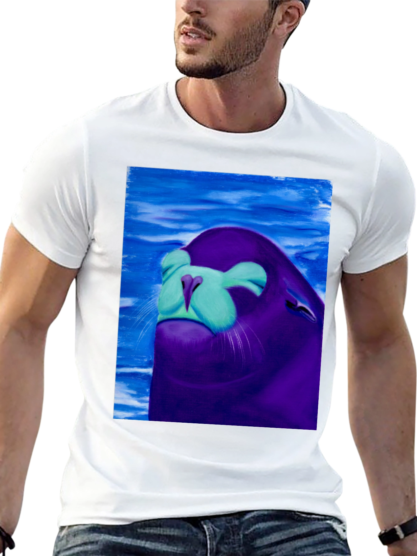 Seal Painting Black T-Shirt