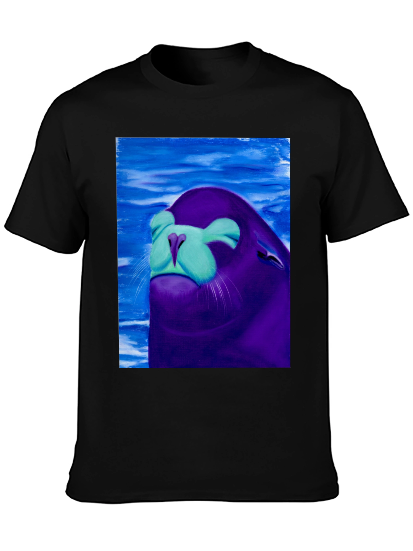 Seal Painting Black T-Shirt