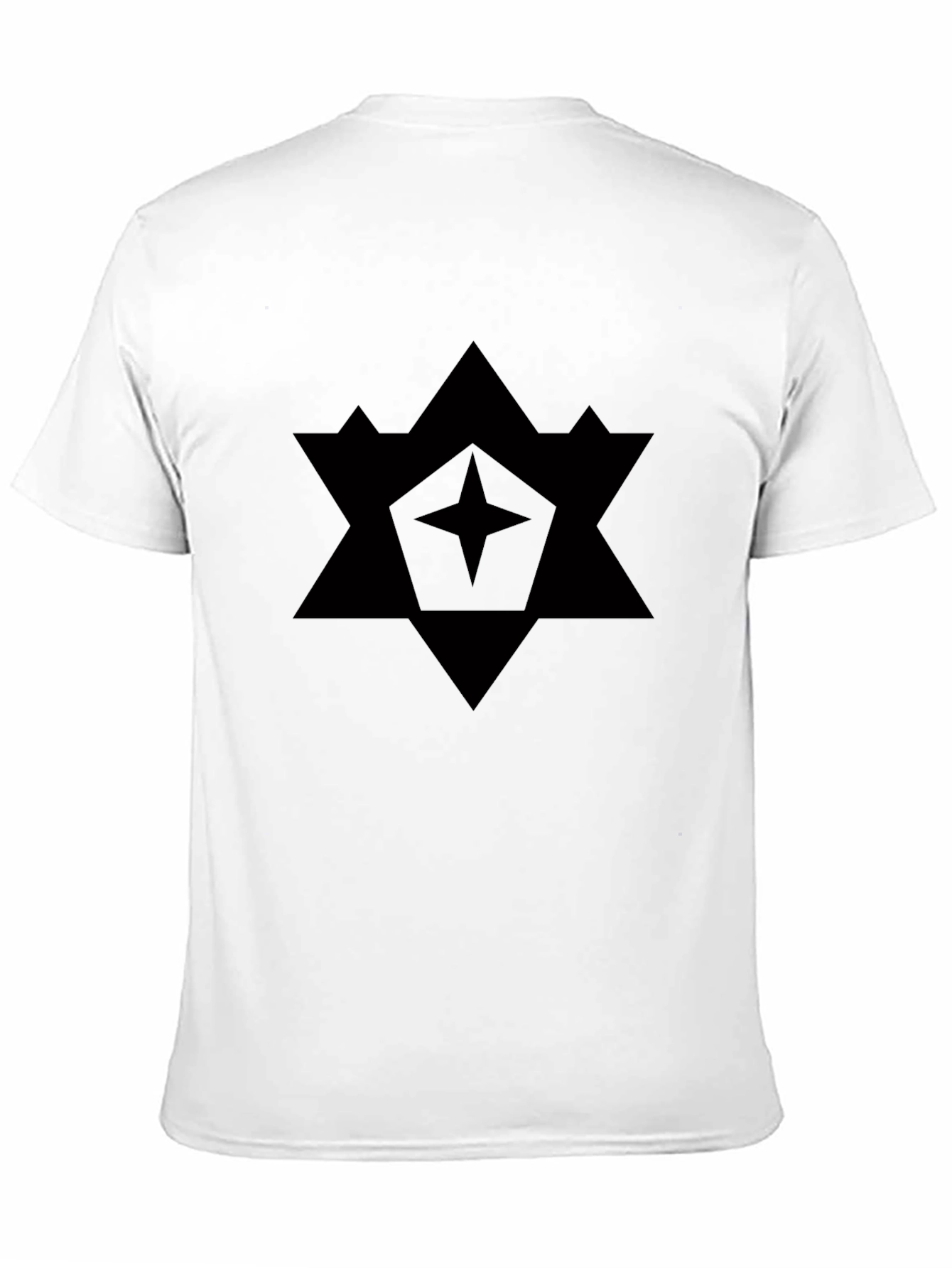 Geometric Star Graphic Black T-Shirt