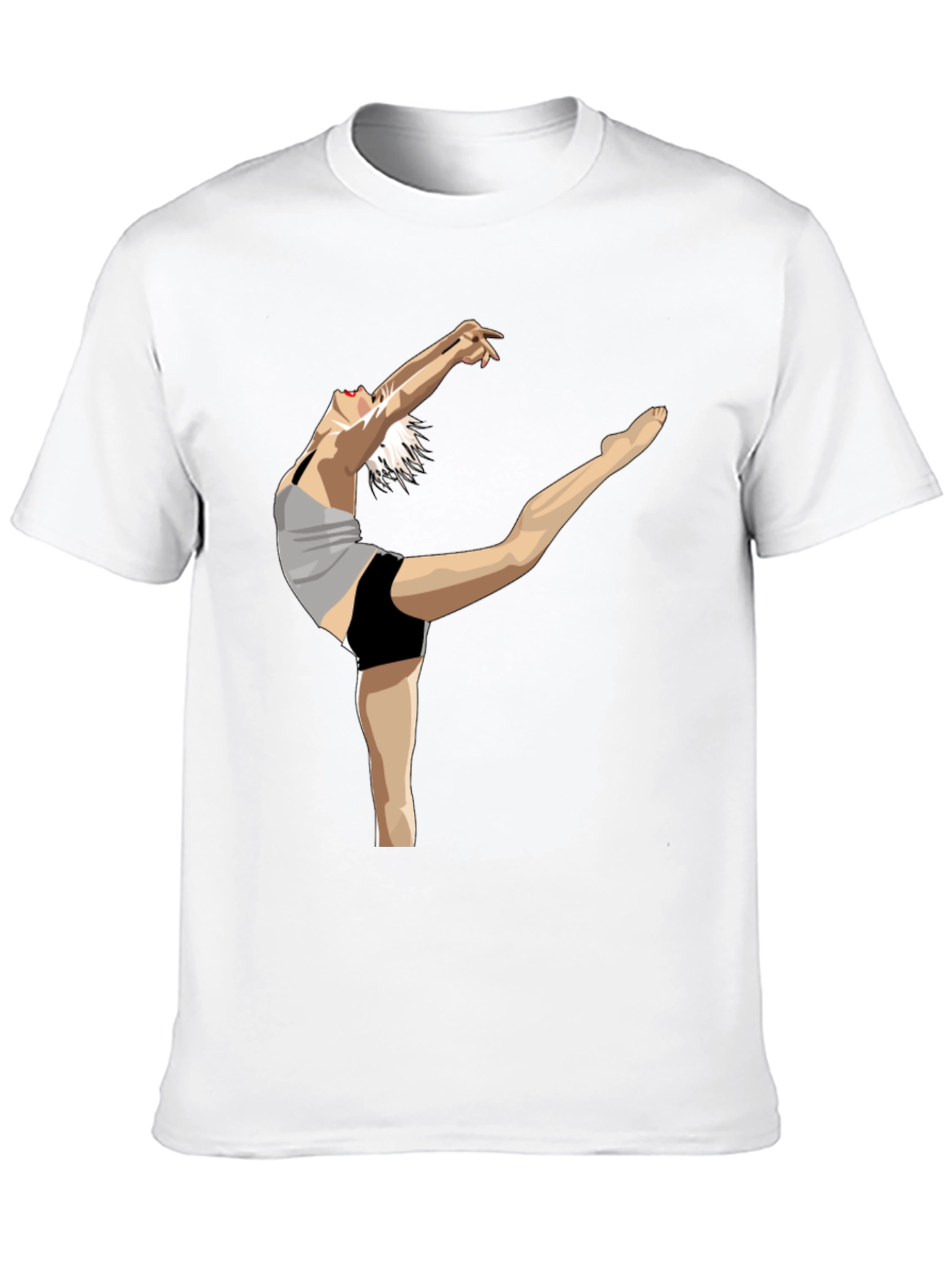 Dancer Graphic Black Cotton T-Shirt