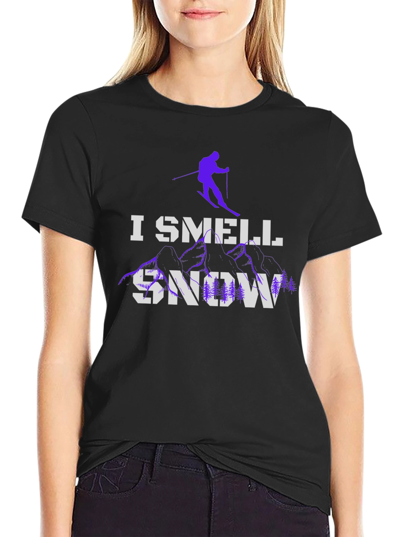 I Smell Snow Ski T-Shirt Winter Holiday Apparel