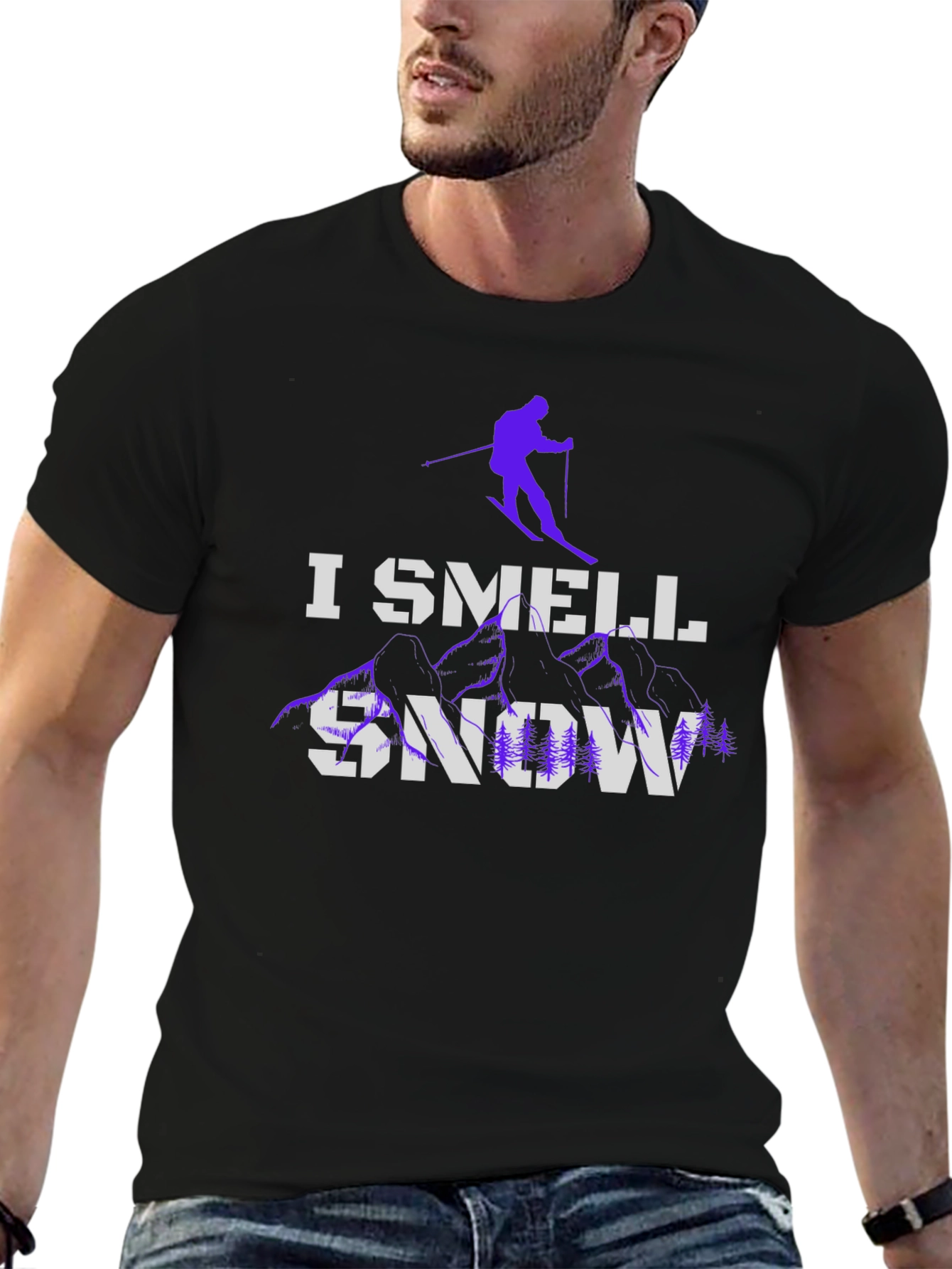I Smell Snow Ski T-Shirt Winter Holiday Apparel