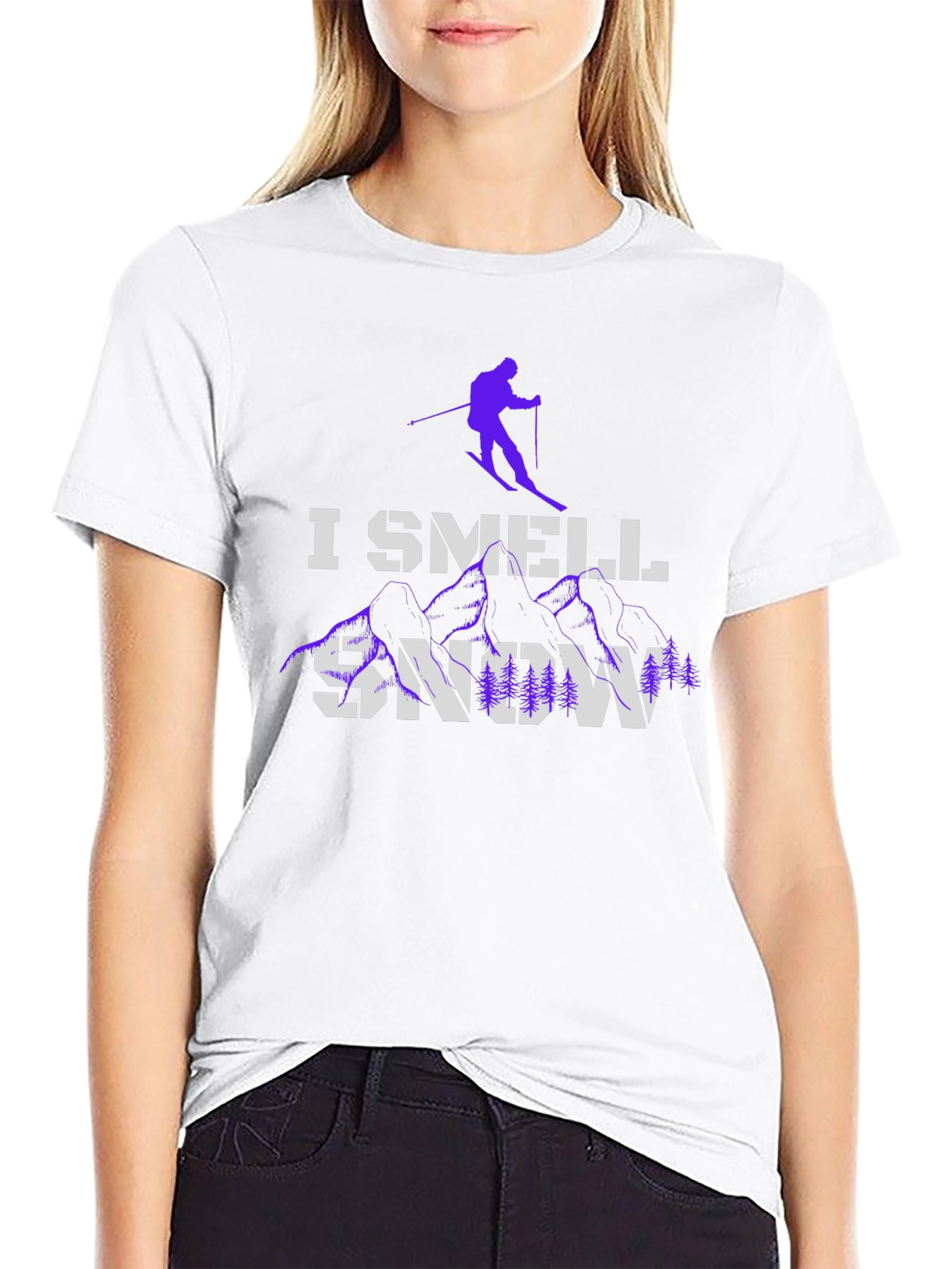 I Smell Snow Ski T-Shirt Winter Holiday Apparel